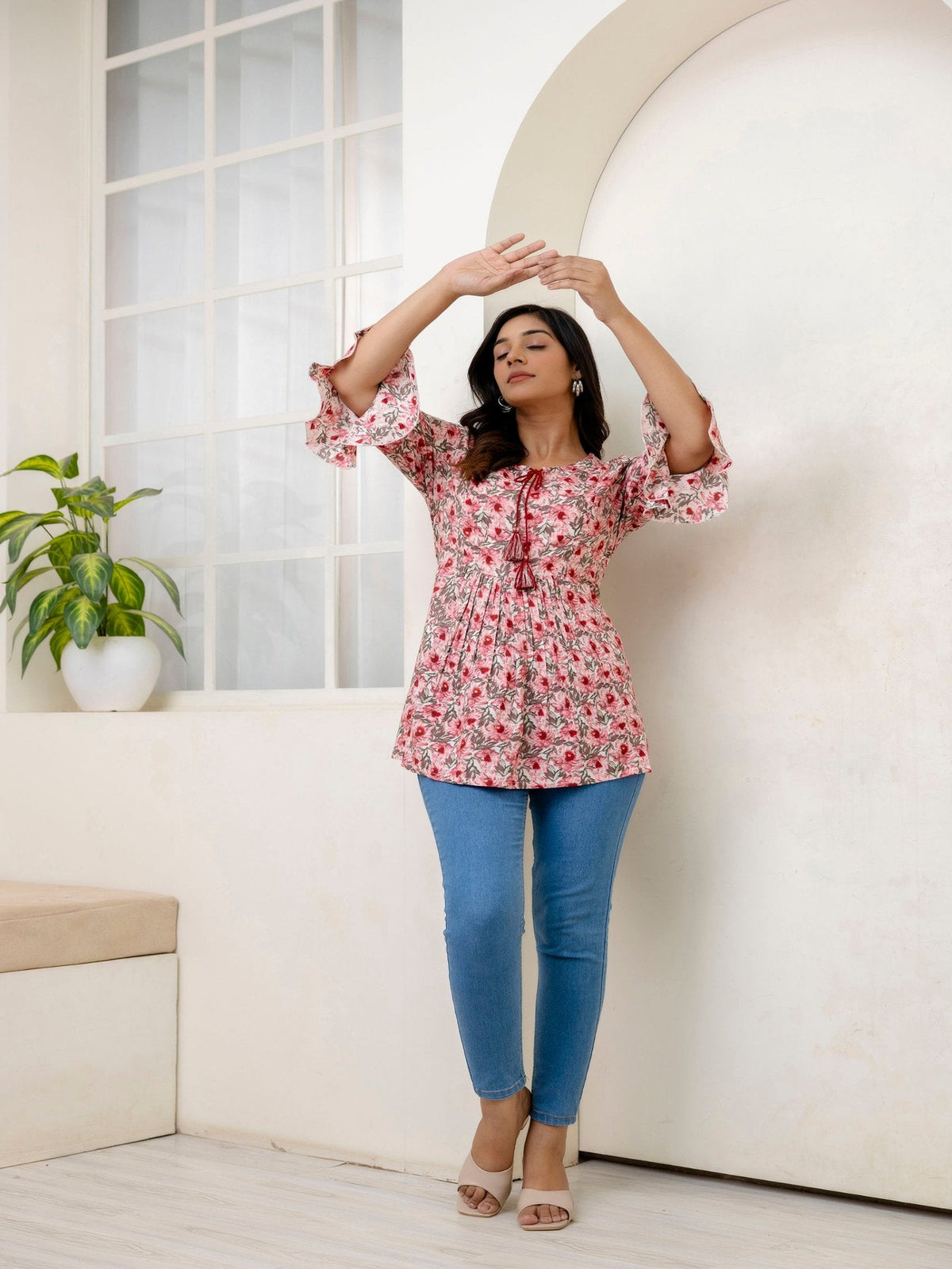 Rangvastra Rayon Floral Printed Top
