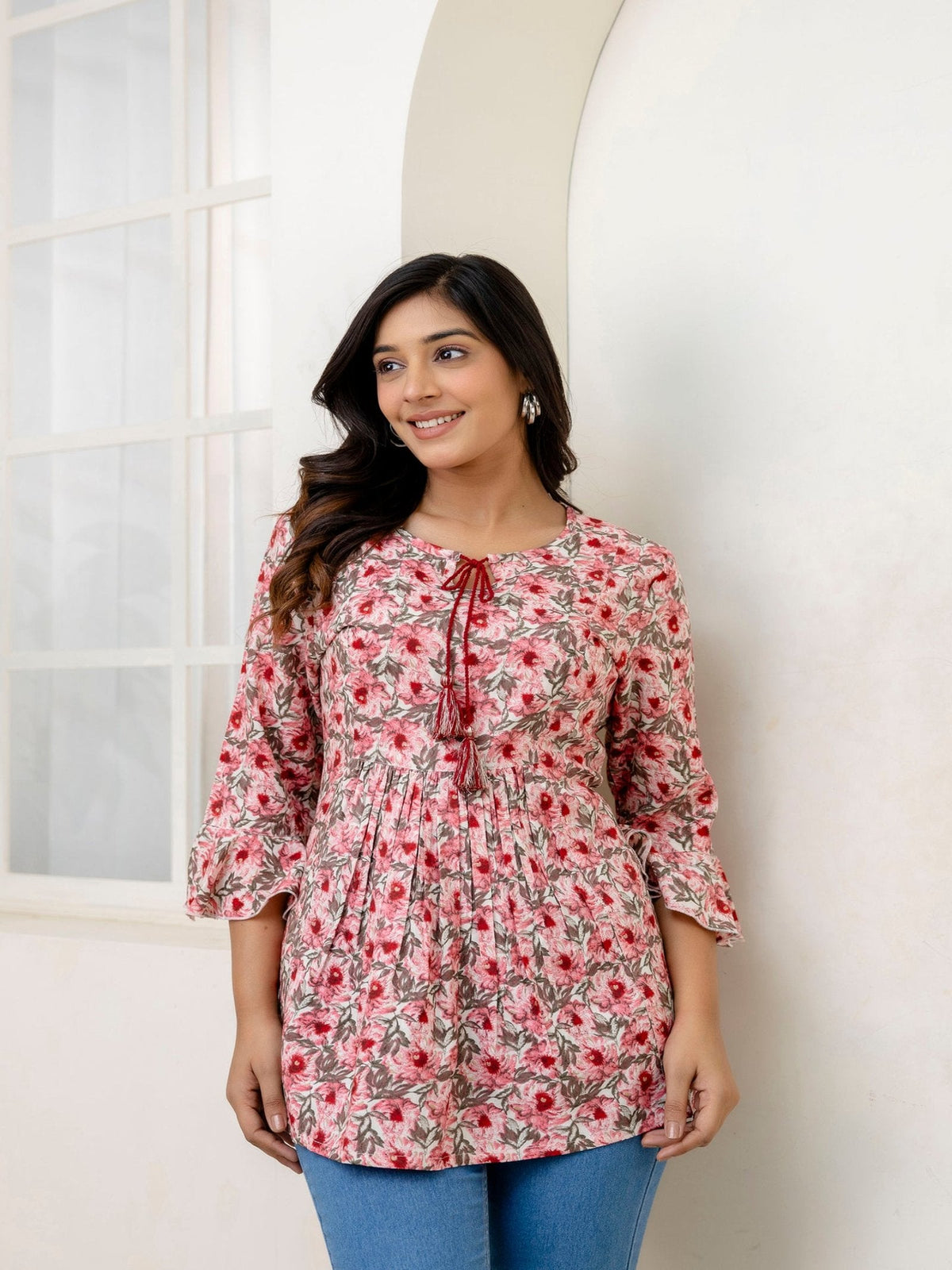 Rangvastra Rayon Floral Printed Top
