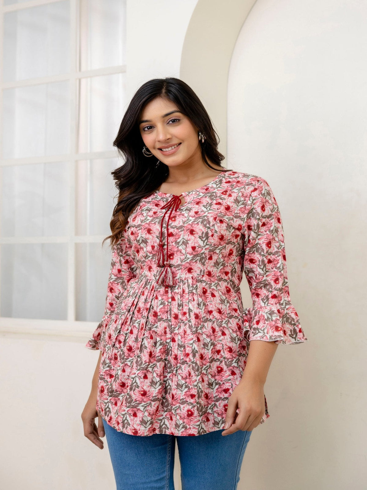 Rangvastra Rayon Floral Printed Top