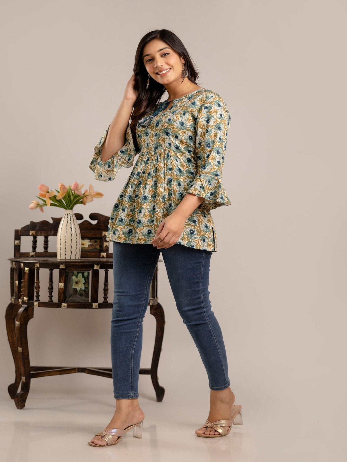 Rangvastra Rayon Floral Printed Top