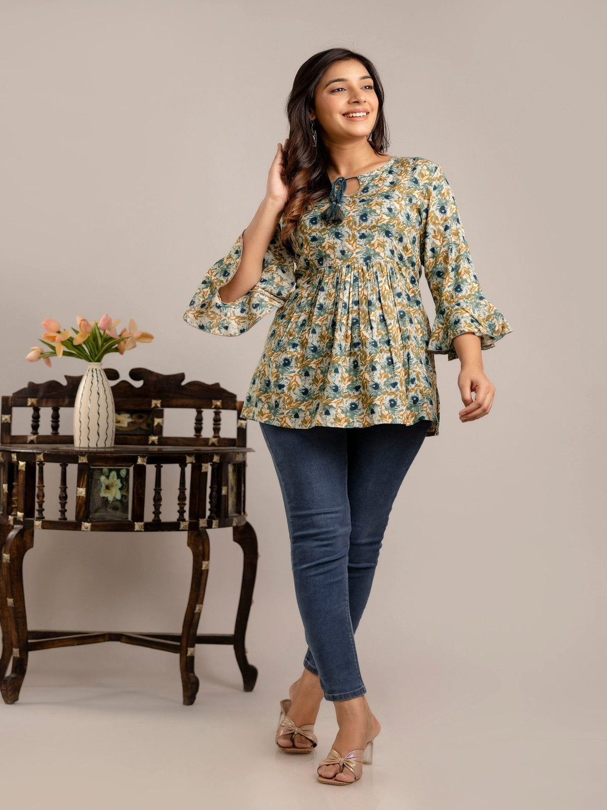 Rangvastra Rayon Floral Printed Top