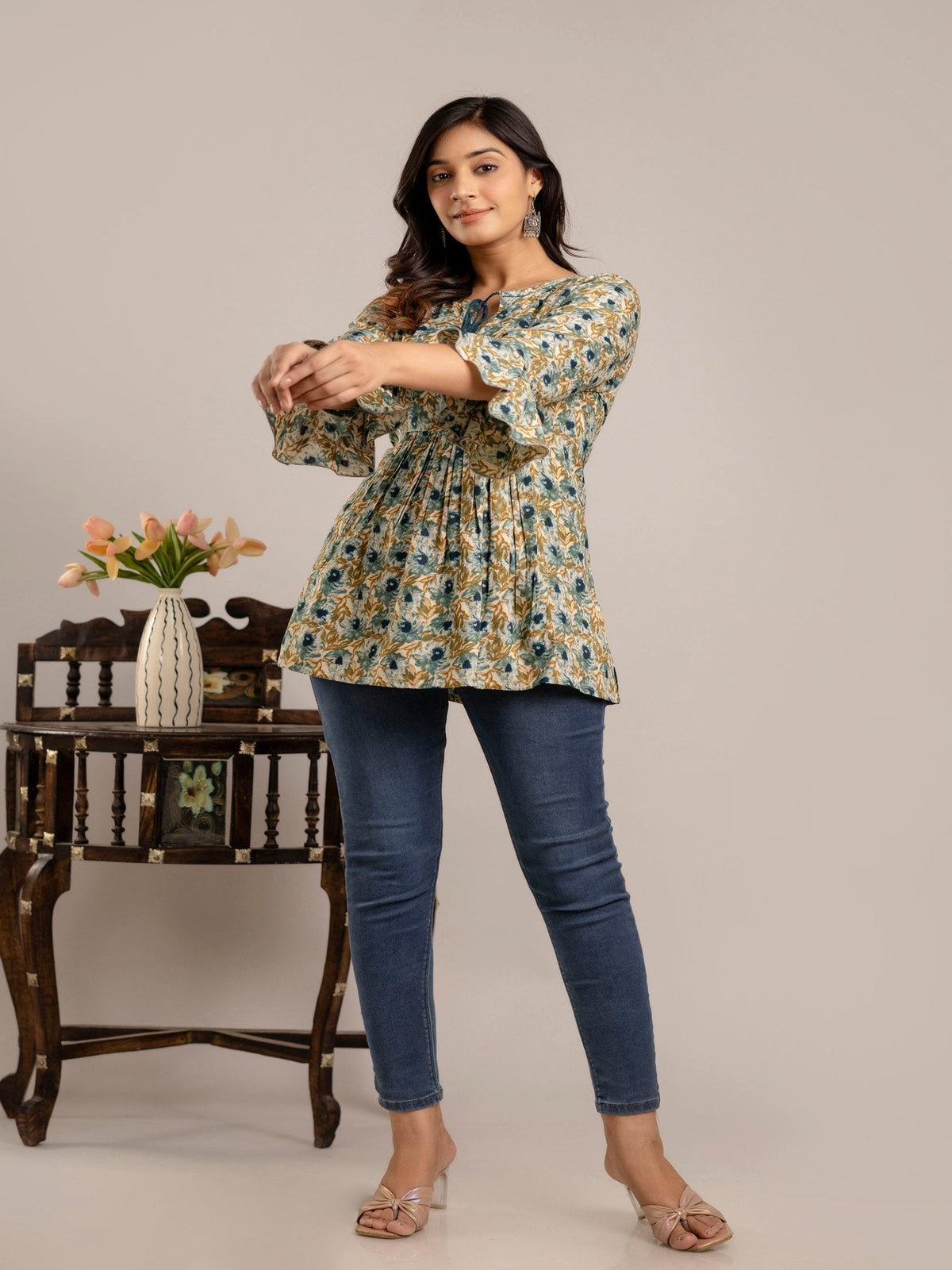 Rangvastra Rayon Floral Printed Top