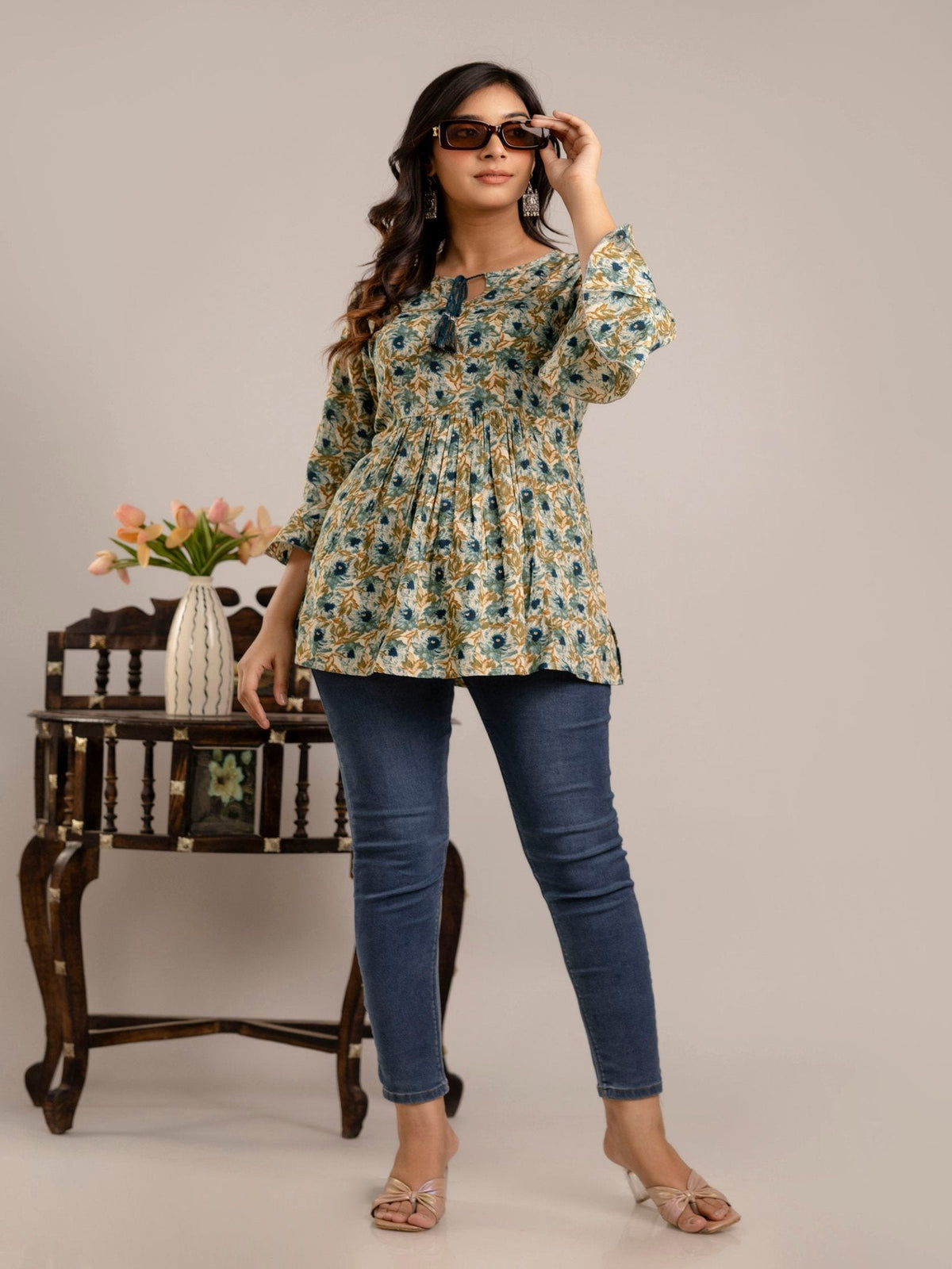 Rangvastra Rayon Floral Printed Top