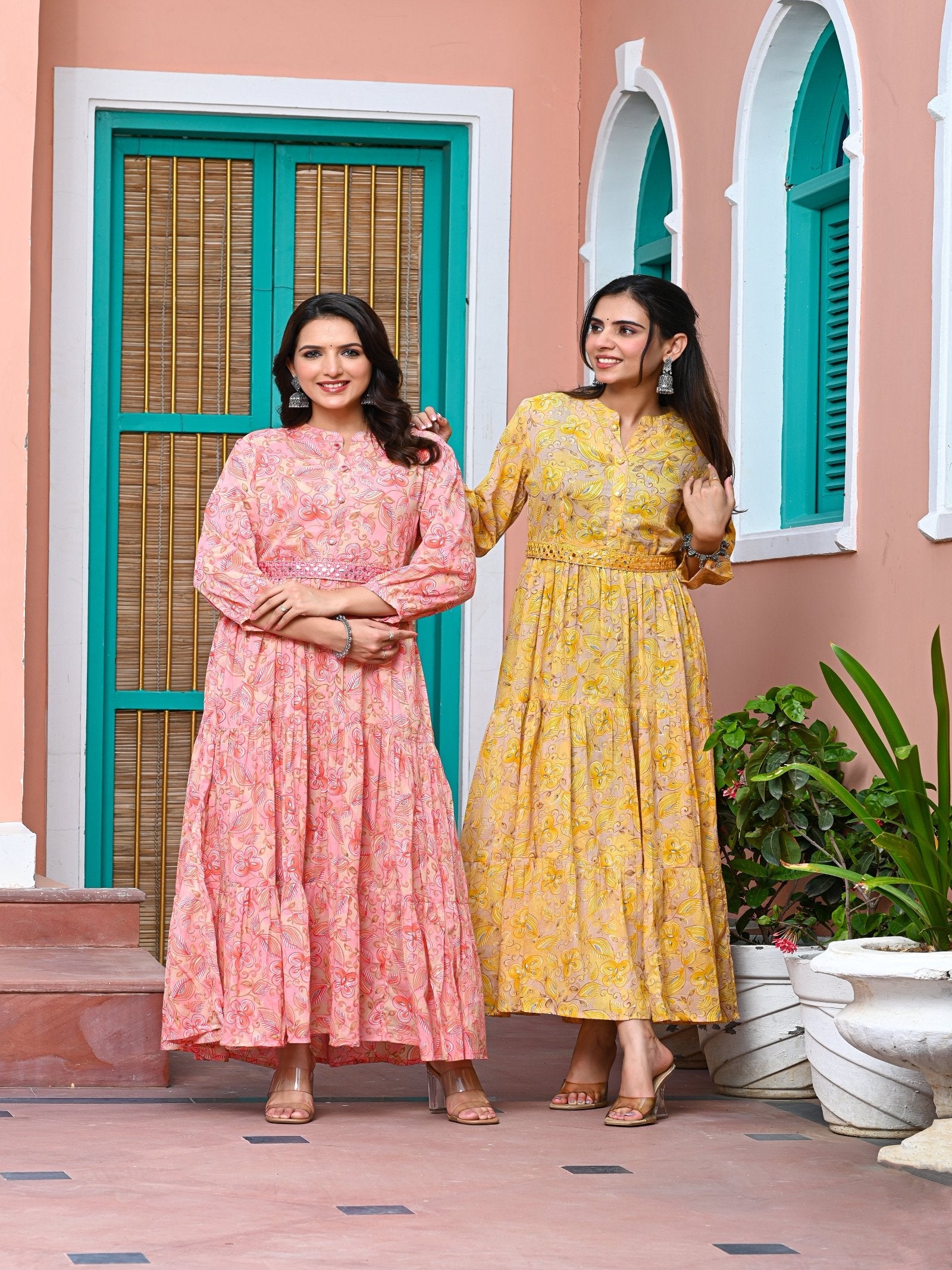 Rangvastra Cotton Foil Floral Printed Kurta