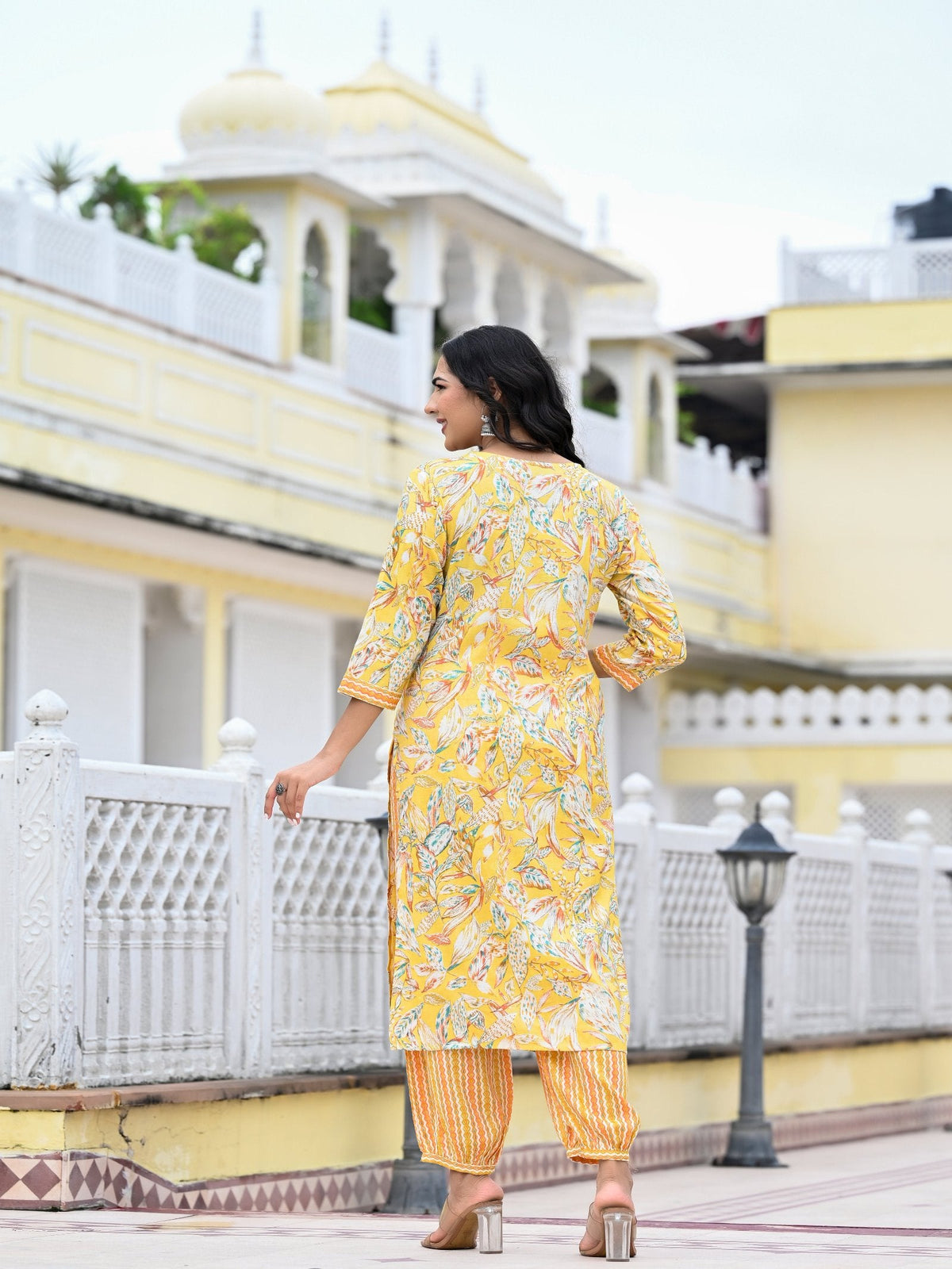 Rangvastra Capsule Foil Floral Printed Kurta Pant with Dupatta Set