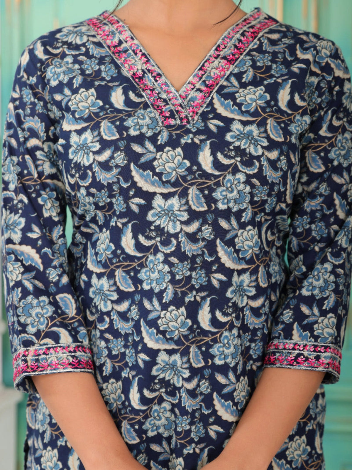 Rangvastra  Cotton Floral Printed Kurta