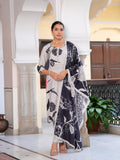 Rangvastra Floral Placement Printed Maslin Kurta Pant With Dupatta Set
