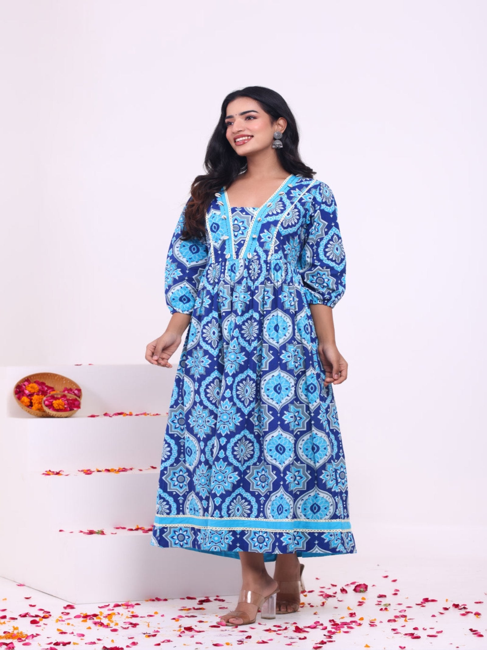 Rangvastra Cotton Floral Printed Kurta