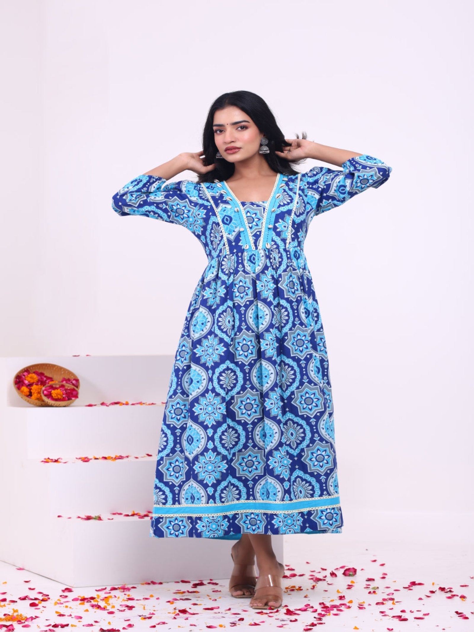 Rangvastra Cotton Floral Printed Kurta