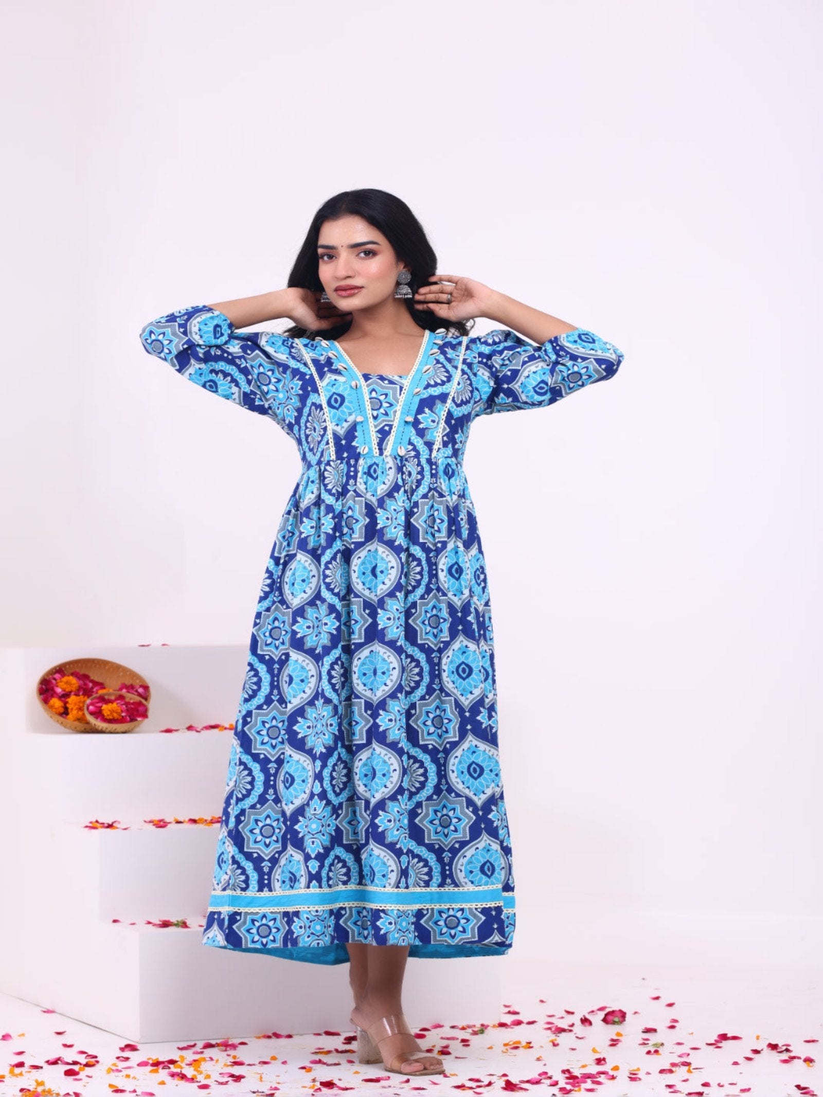 Rangvastra Cotton Floral Printed Kurta
