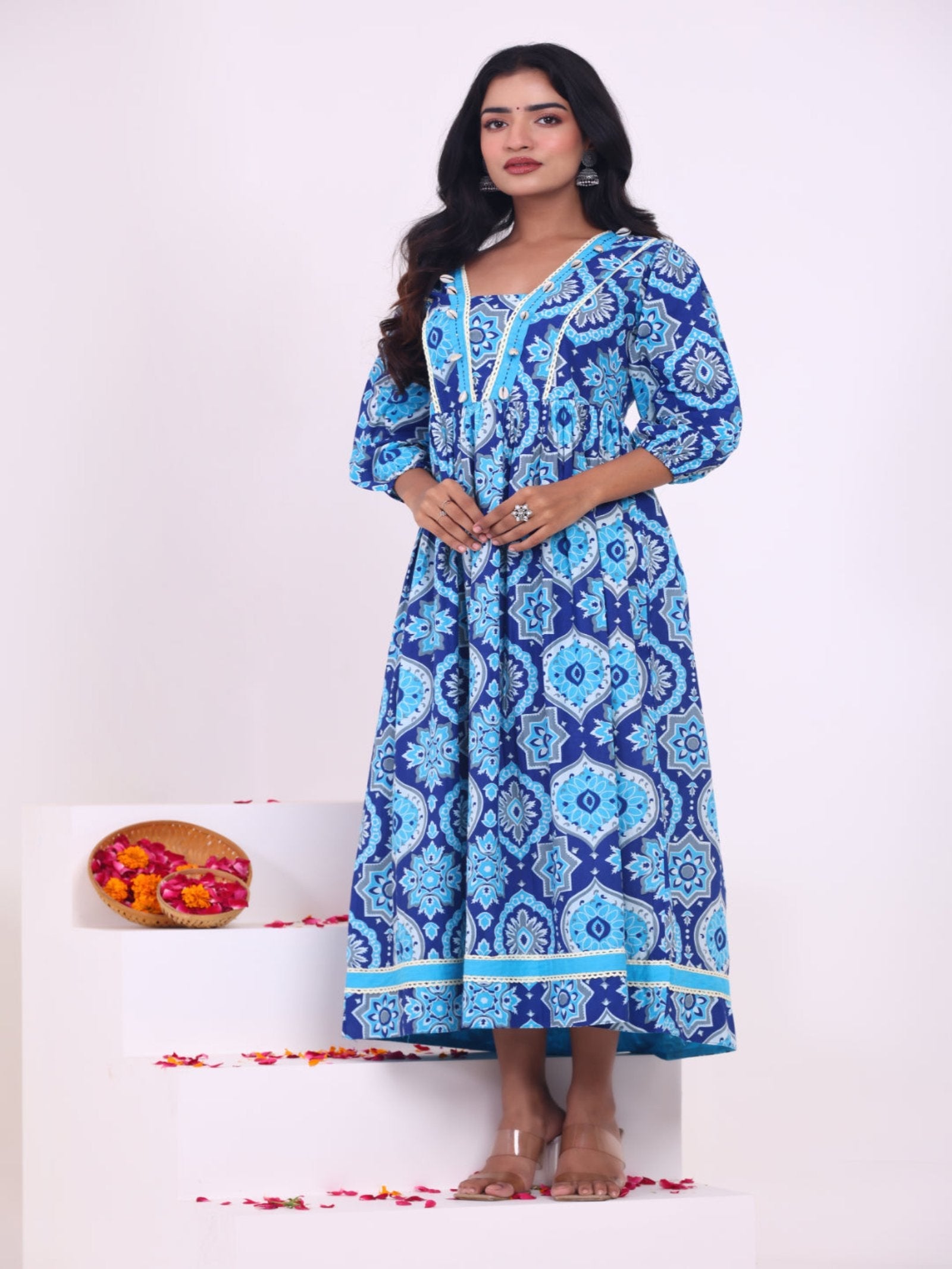 Rangvastra Cotton Floral Printed Kurta