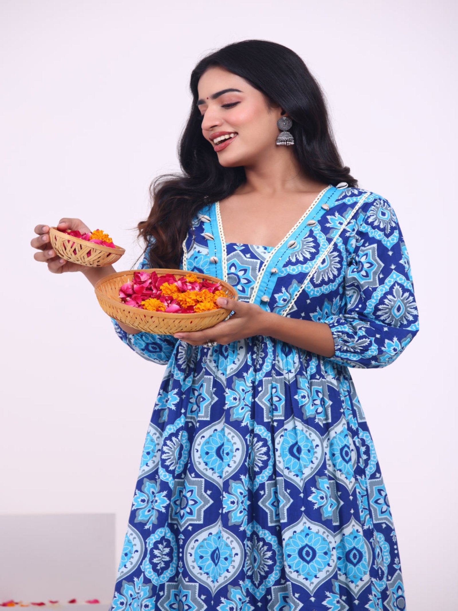 Rangvastra Cotton Floral Printed Kurta