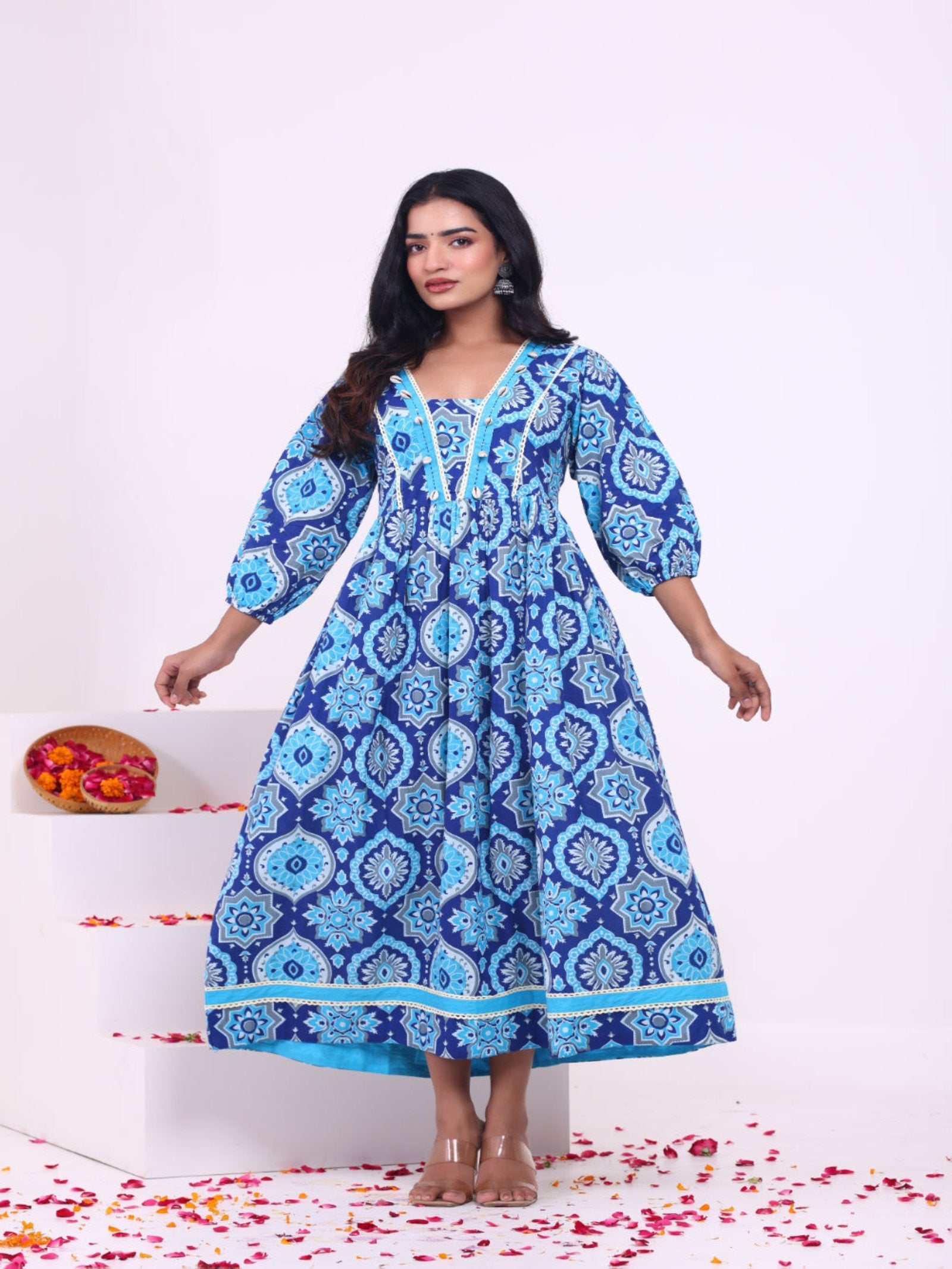 Rangvastra Cotton Floral Printed Kurta