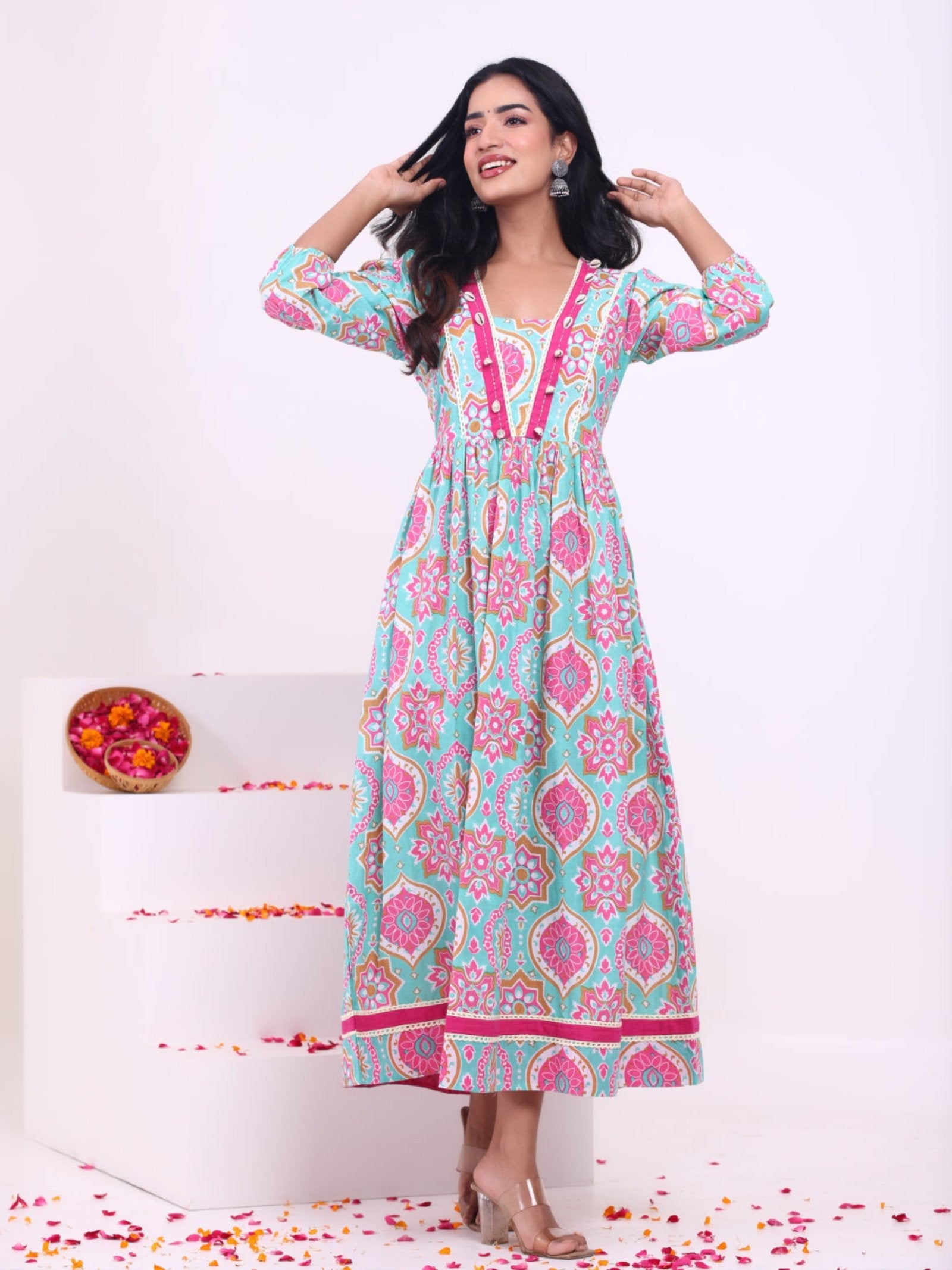 Rangvastra Cotton Floral Printed Kurta