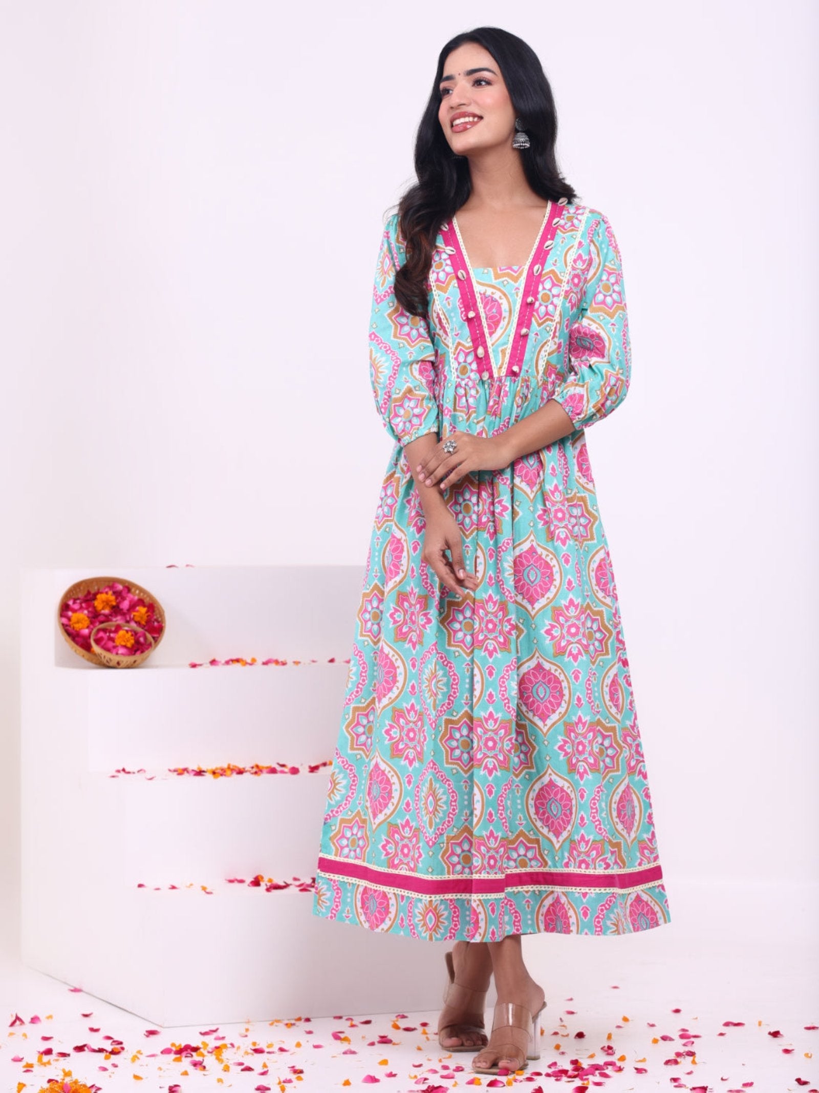 Rangvastra Cotton Floral Printed Kurta