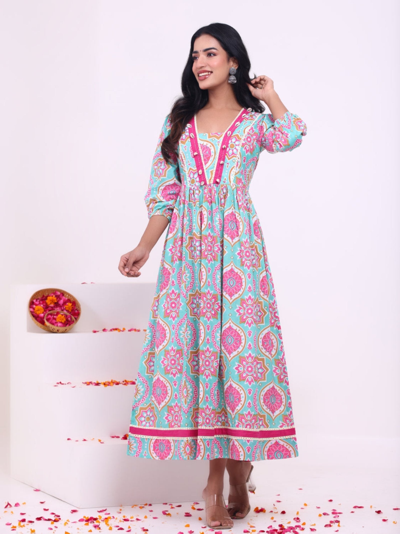 Rangvastra Cotton Floral Printed Kurta