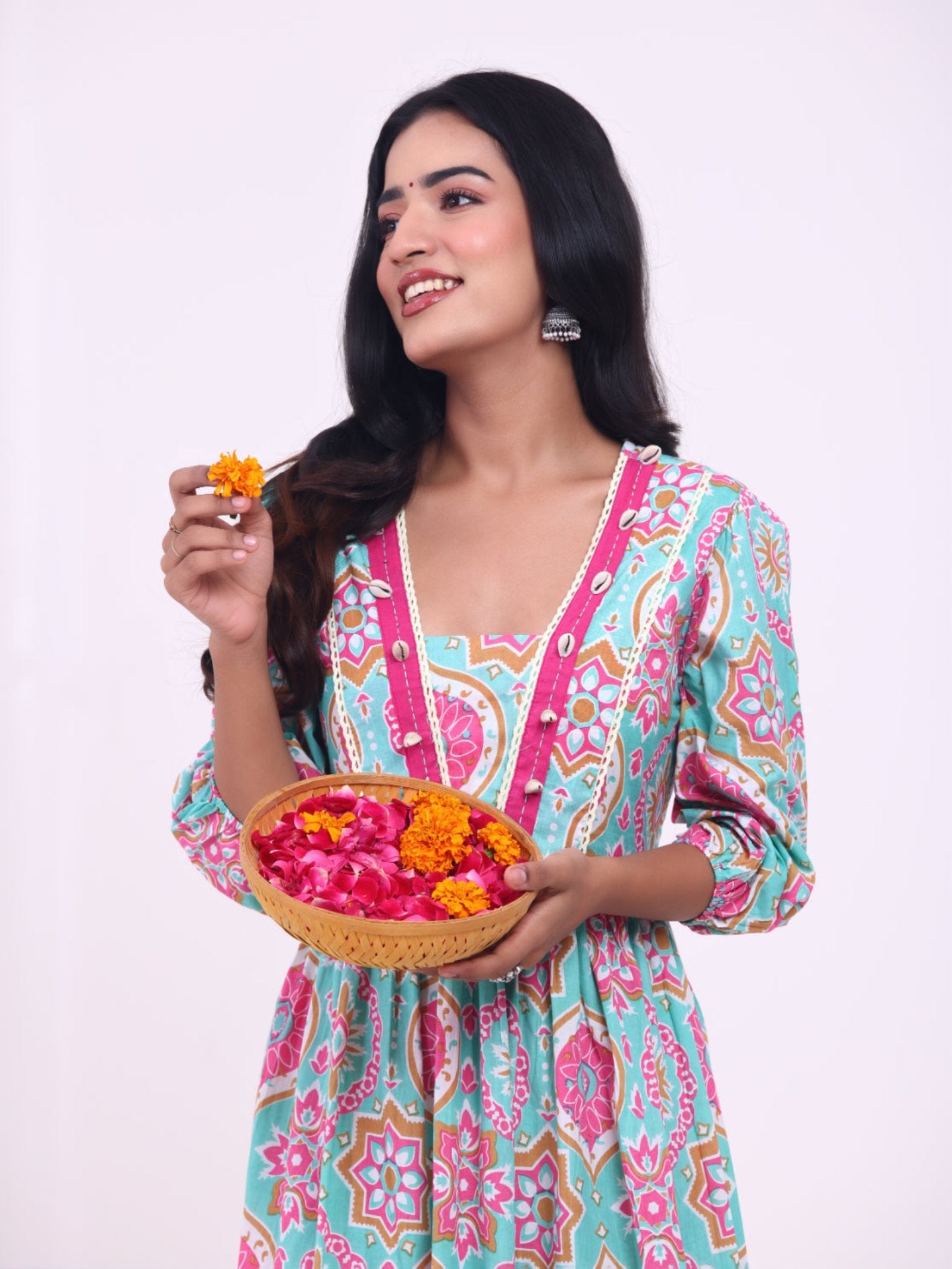 Rangvastra Cotton Floral Printed Kurta