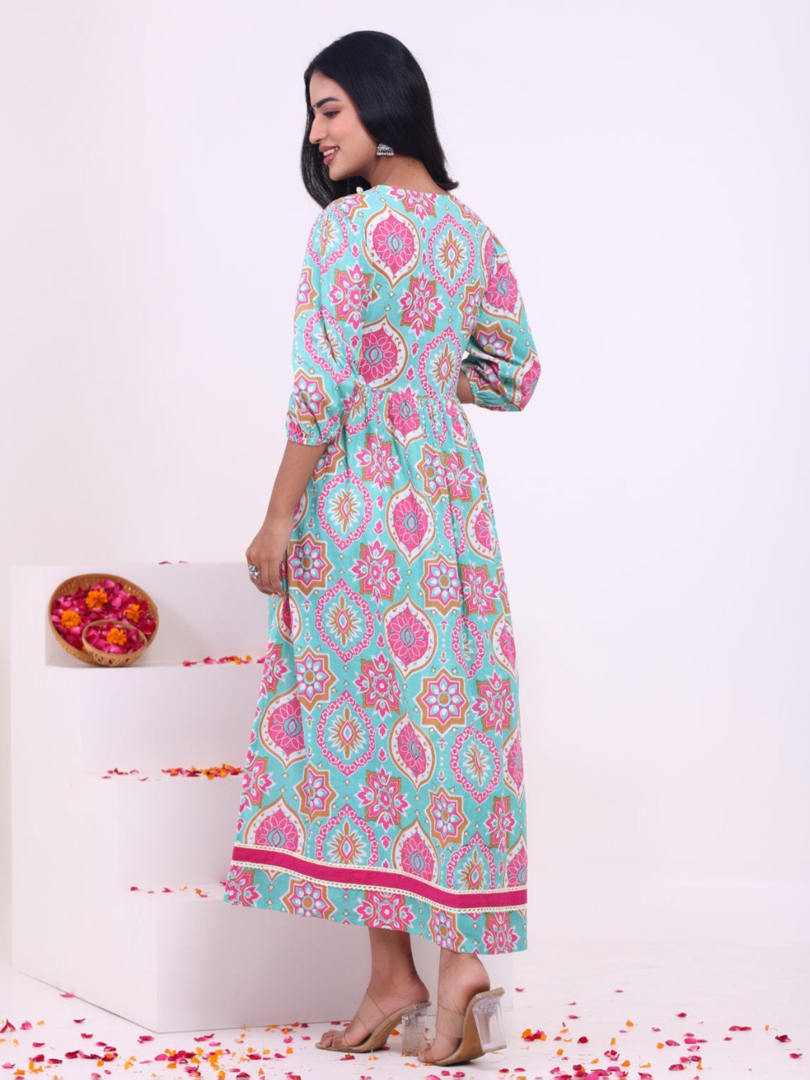 Rangvastra Cotton Floral Printed Kurta