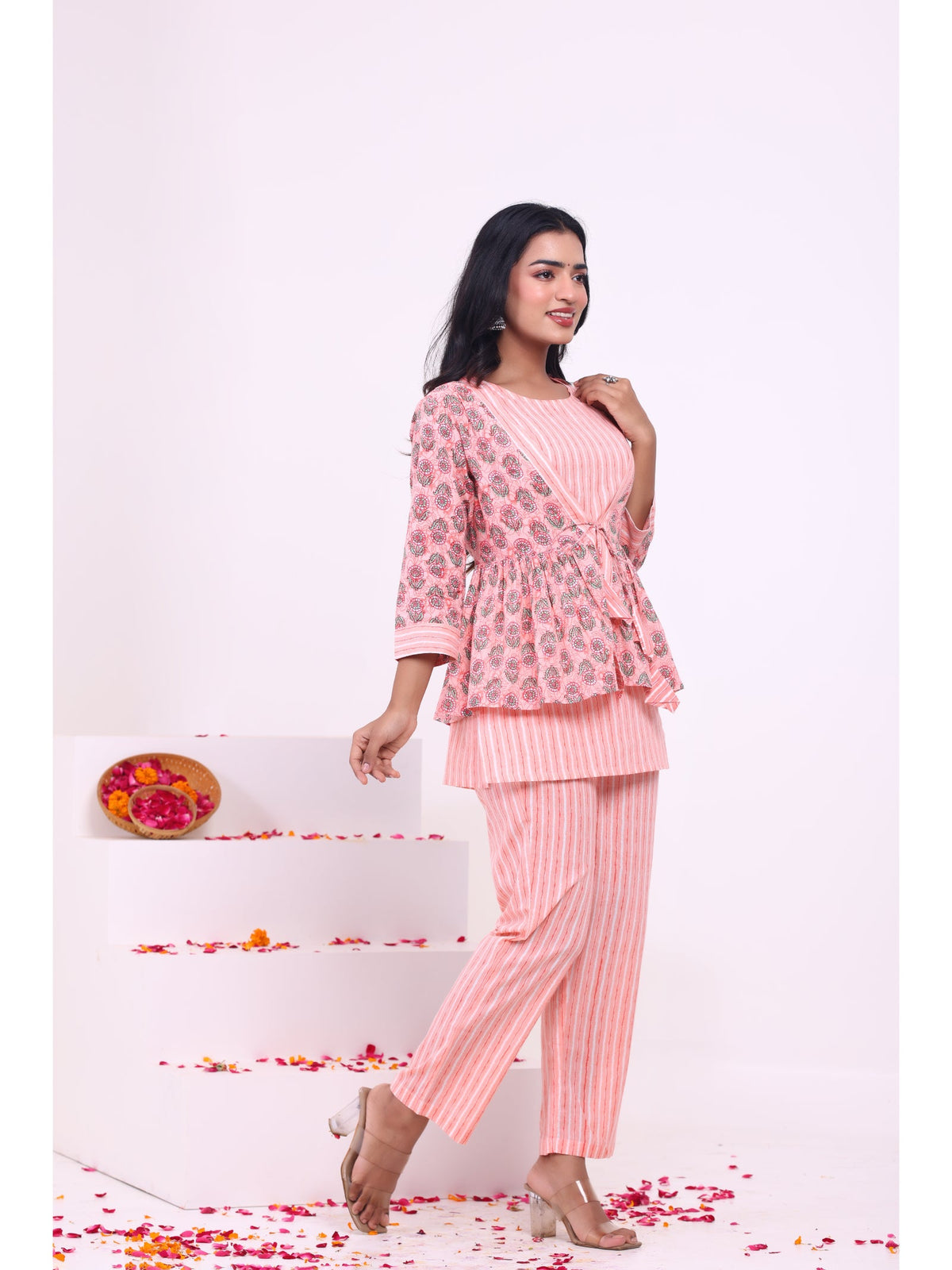 Rangvastra  Cotton Floral Printed Co-Ord Set