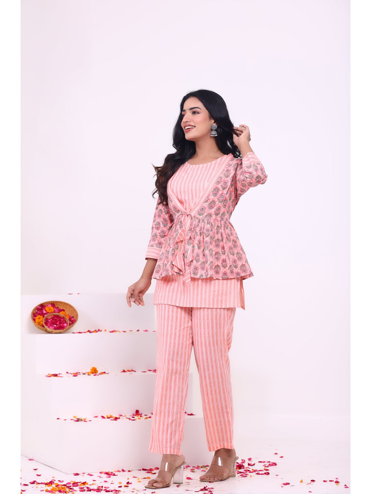 Rangvastra  Cotton Floral Printed Co-Ord Set