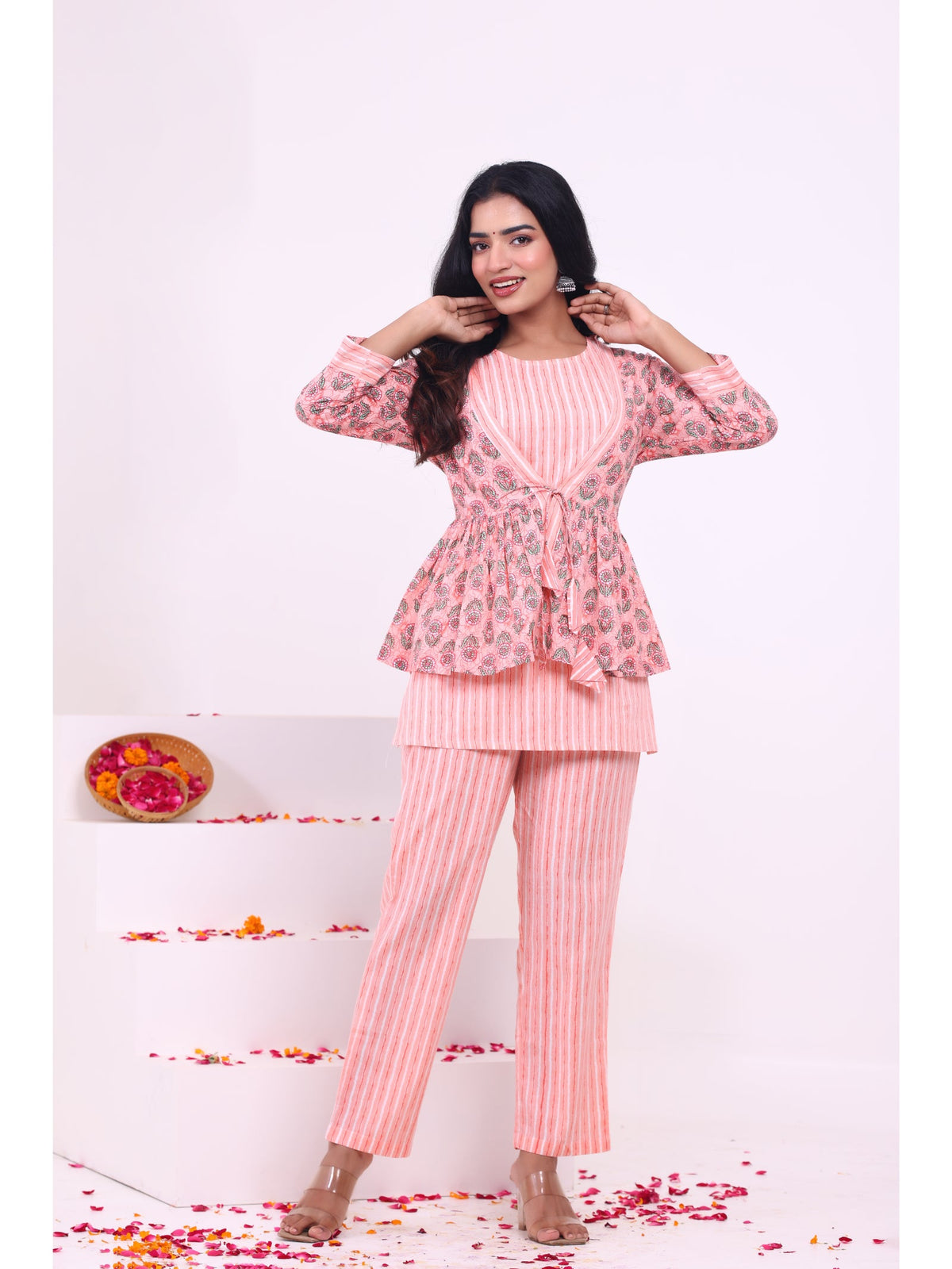Rangvastra  Cotton Floral Printed Co-Ord Set