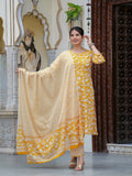 Rangvastra  COTTON FLORAL PRINT WITH EMBROIDERED WORK KURTA SET