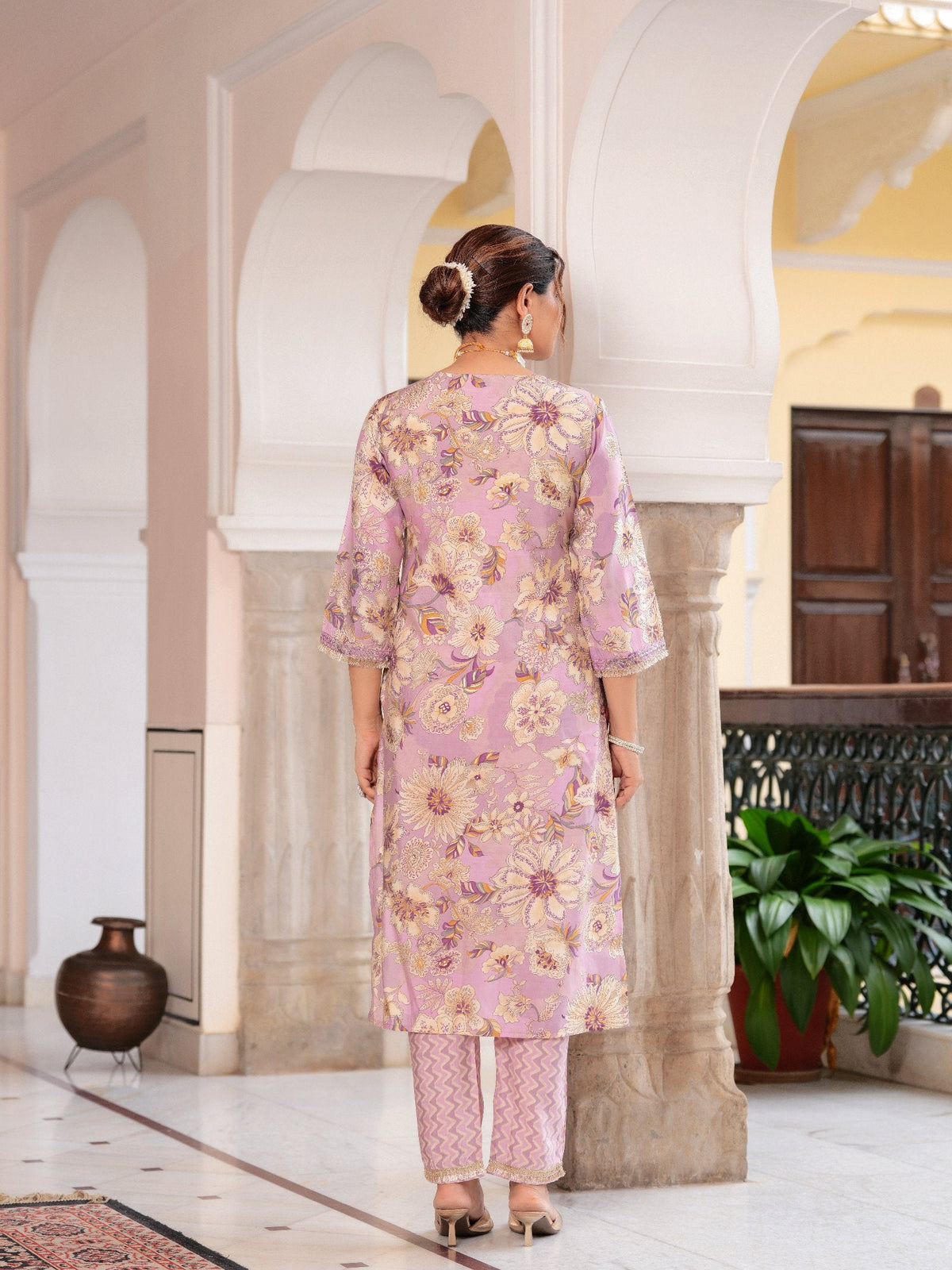 Rangvastra  MODAL CHANDERI SEQUINS WORK KURTA PANT WITH DUPATTA SET