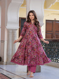 Rangvastra  MODAL CHANDERI FLORAL PRINT KURTA PANT WITH DUPATTA SET