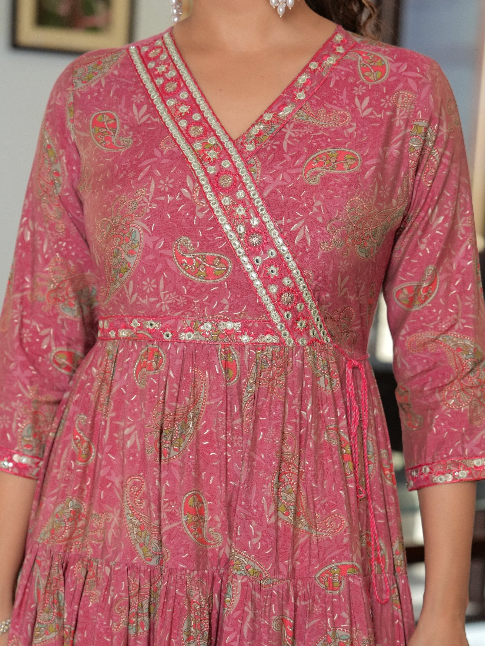 Rangvastra  Chanderi Floral Printed Kurta