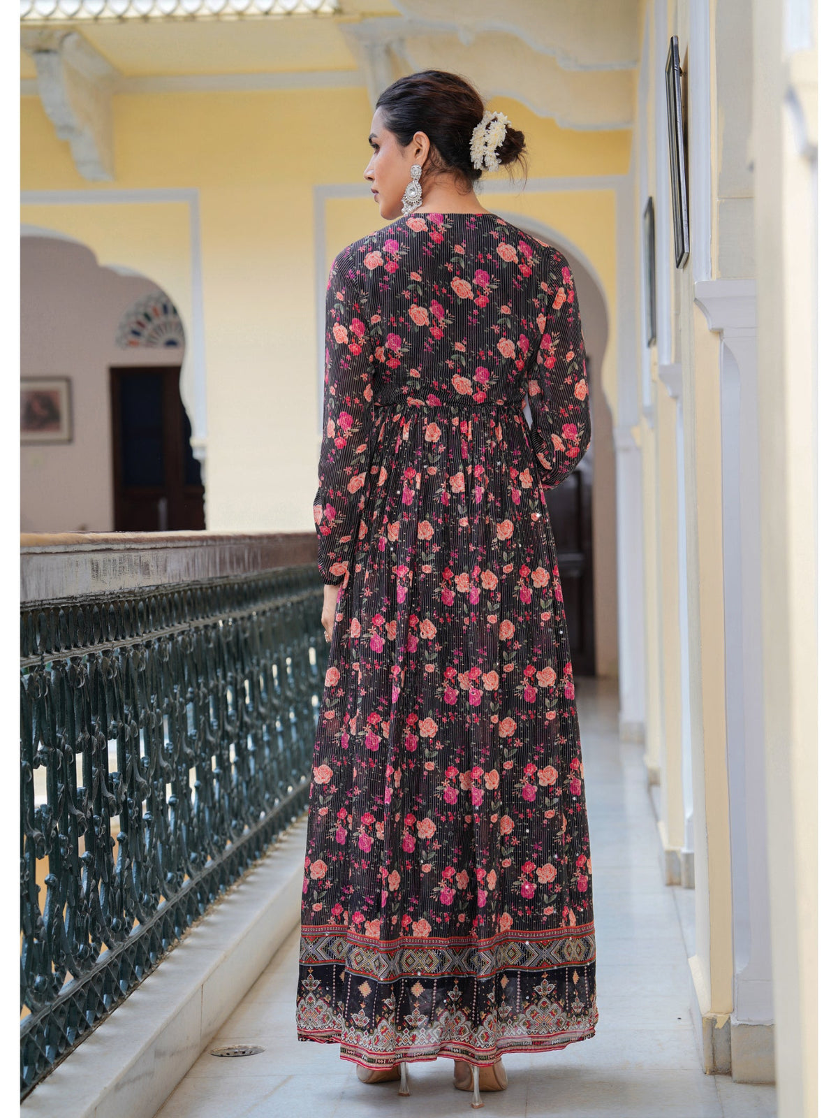 Rangvastra  Black Printed Kurta Duptta Set