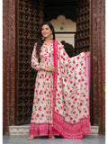 Rangvastra Beige Printed Kurta Duptta Set