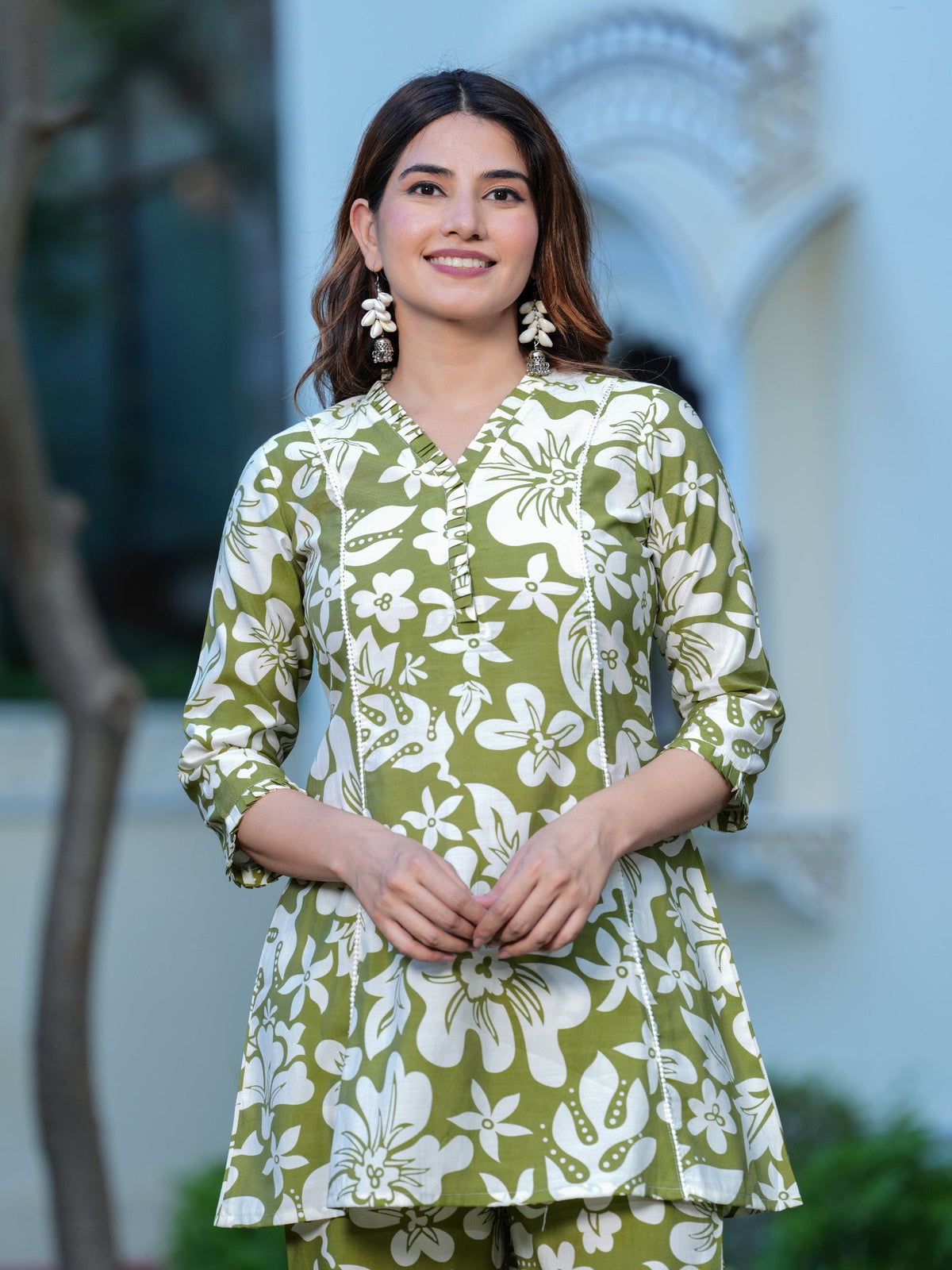 Rangvastra Modal Chanderi Floral Print Cor-Ord set