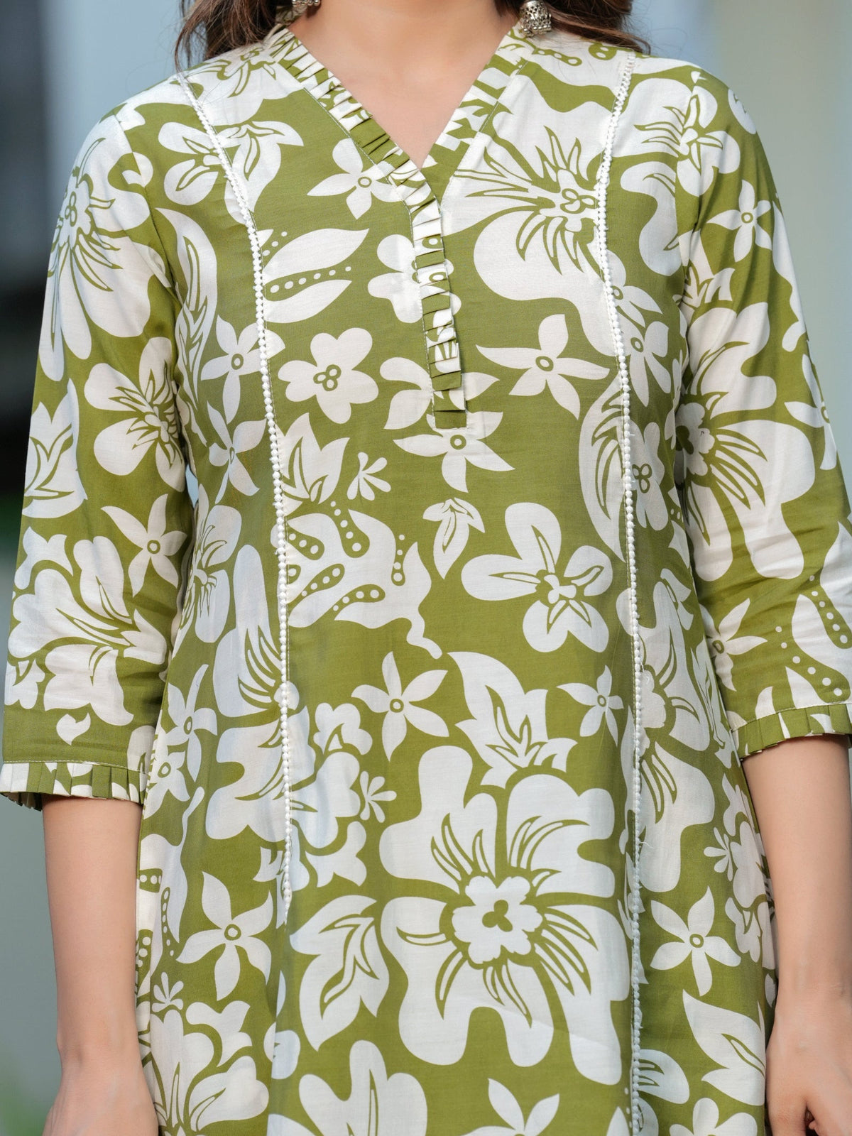 Rangvastra Modal Chanderi Floral Print Cor-Ord set