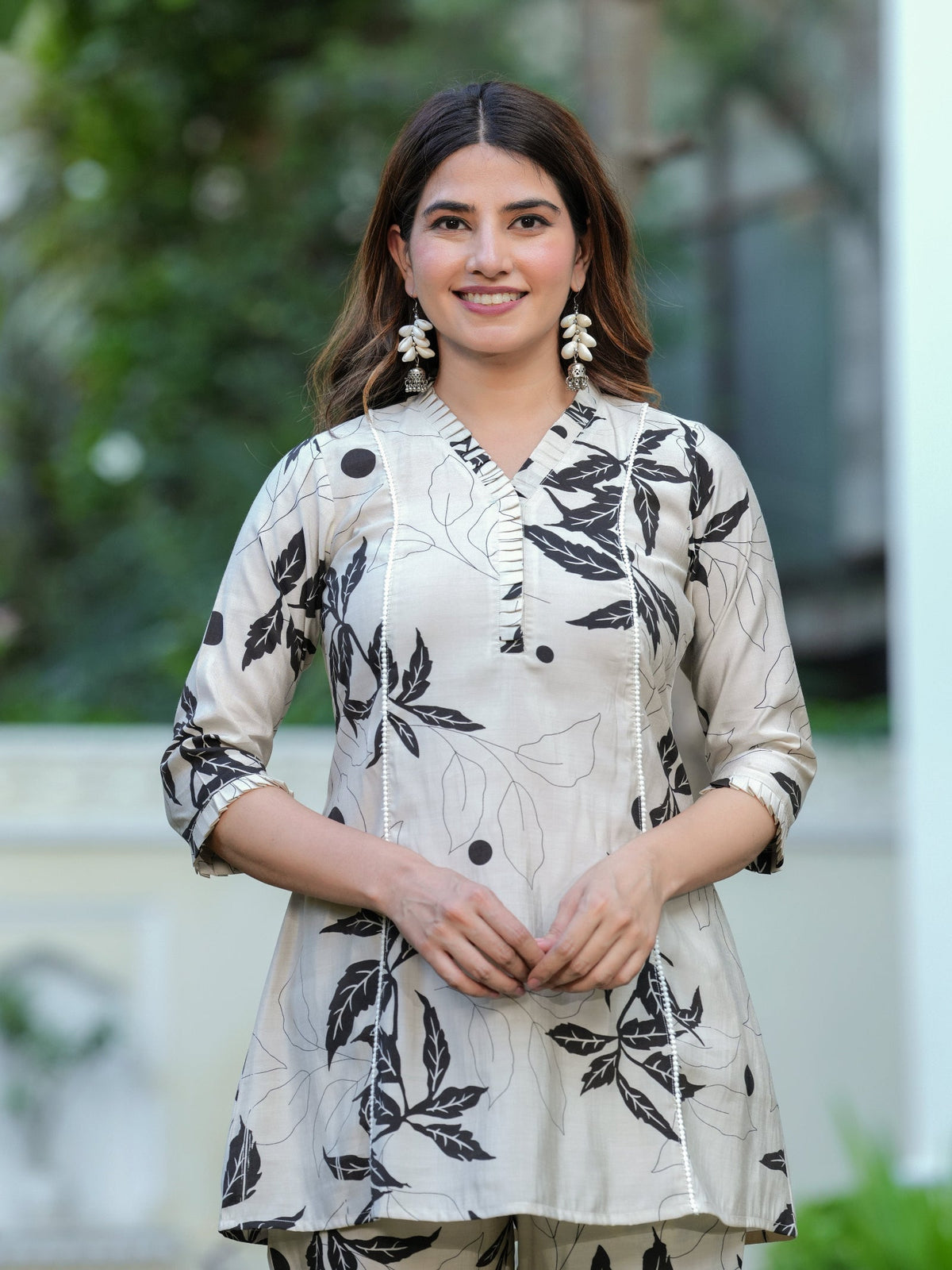 Rangvastra Modal Chanderi Floral Print Cor-Ord set