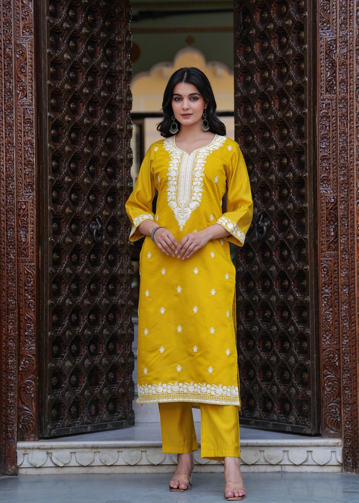 Rangvastra  ROMAN SILK EMBELLISHED KURTA PANT WITH DUPATTA SET