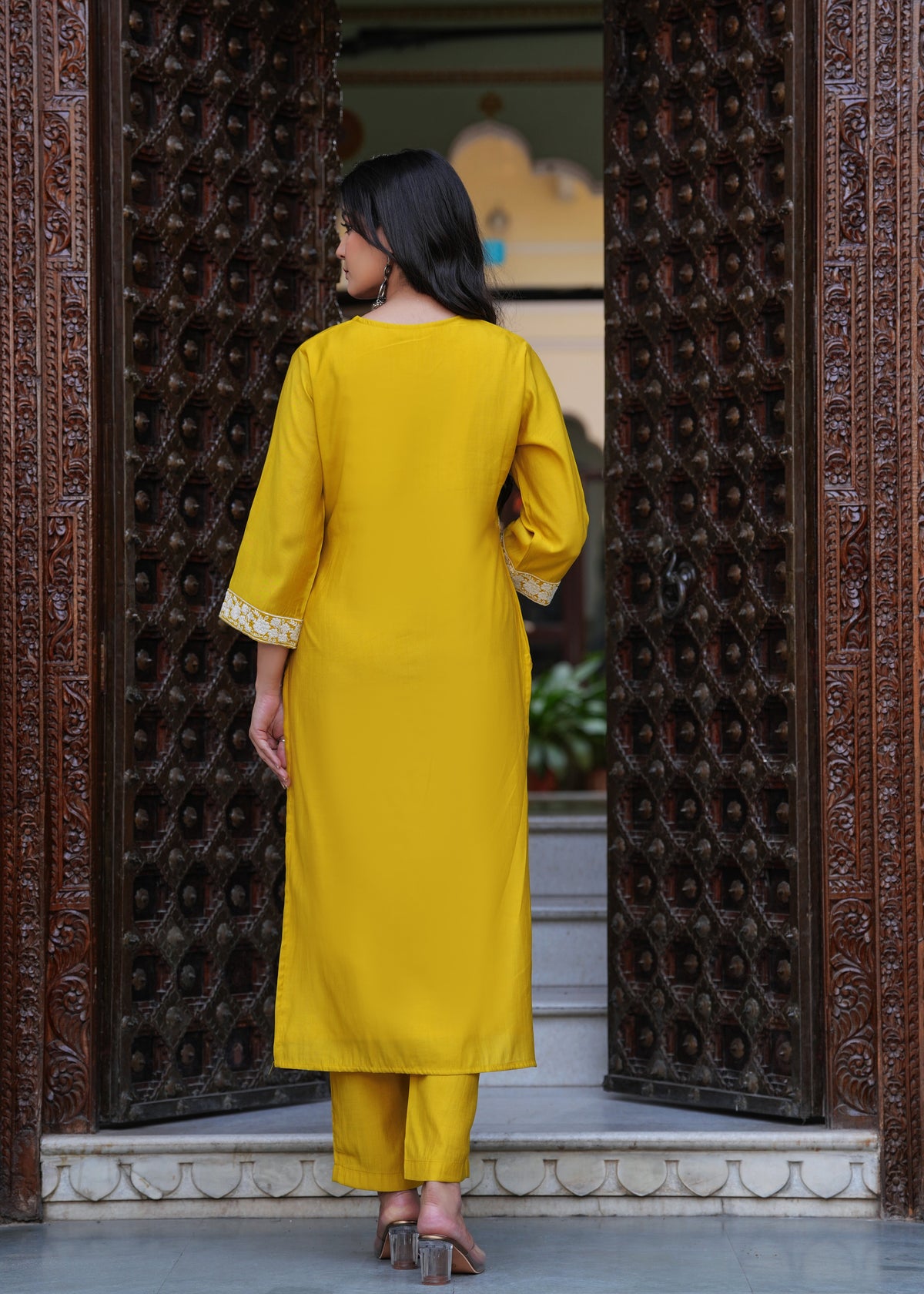 Rangvastra  ROMAN SILK EMBELLISHED KURTA PANT WITH DUPATTA SET