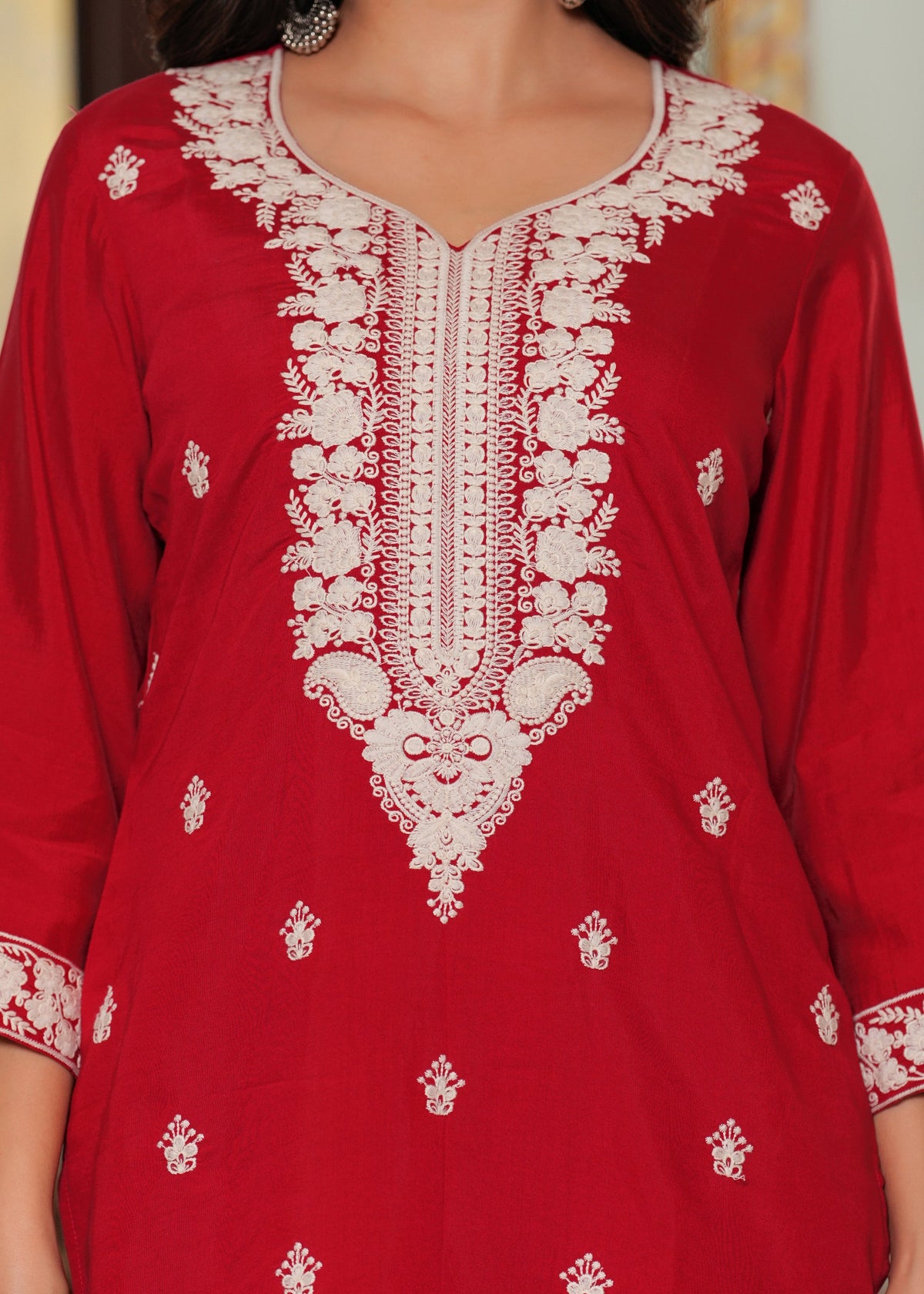 Rangvastra  ROMAN SILK EMBELLISHED KURTA PANT WITH DUPATTA SET