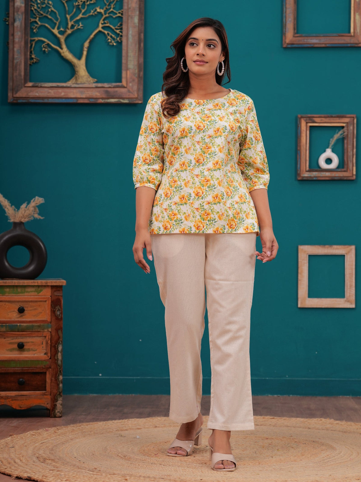 Rangvastra Cotton Flex Floral Print Co-Ord Set