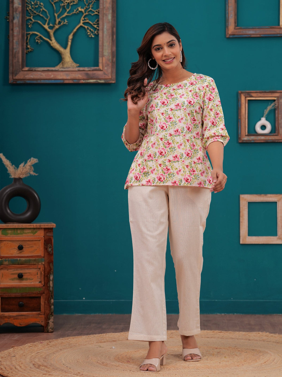 Rangvastra Cotton Flex Floral Print Co-Ord Set