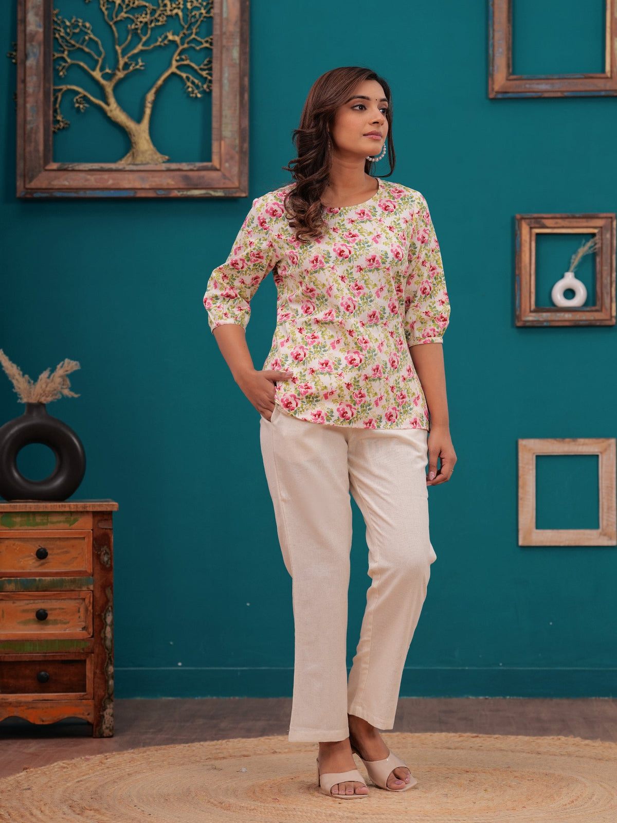Rangvastra Cotton Flex Floral Print Co-Ord Set