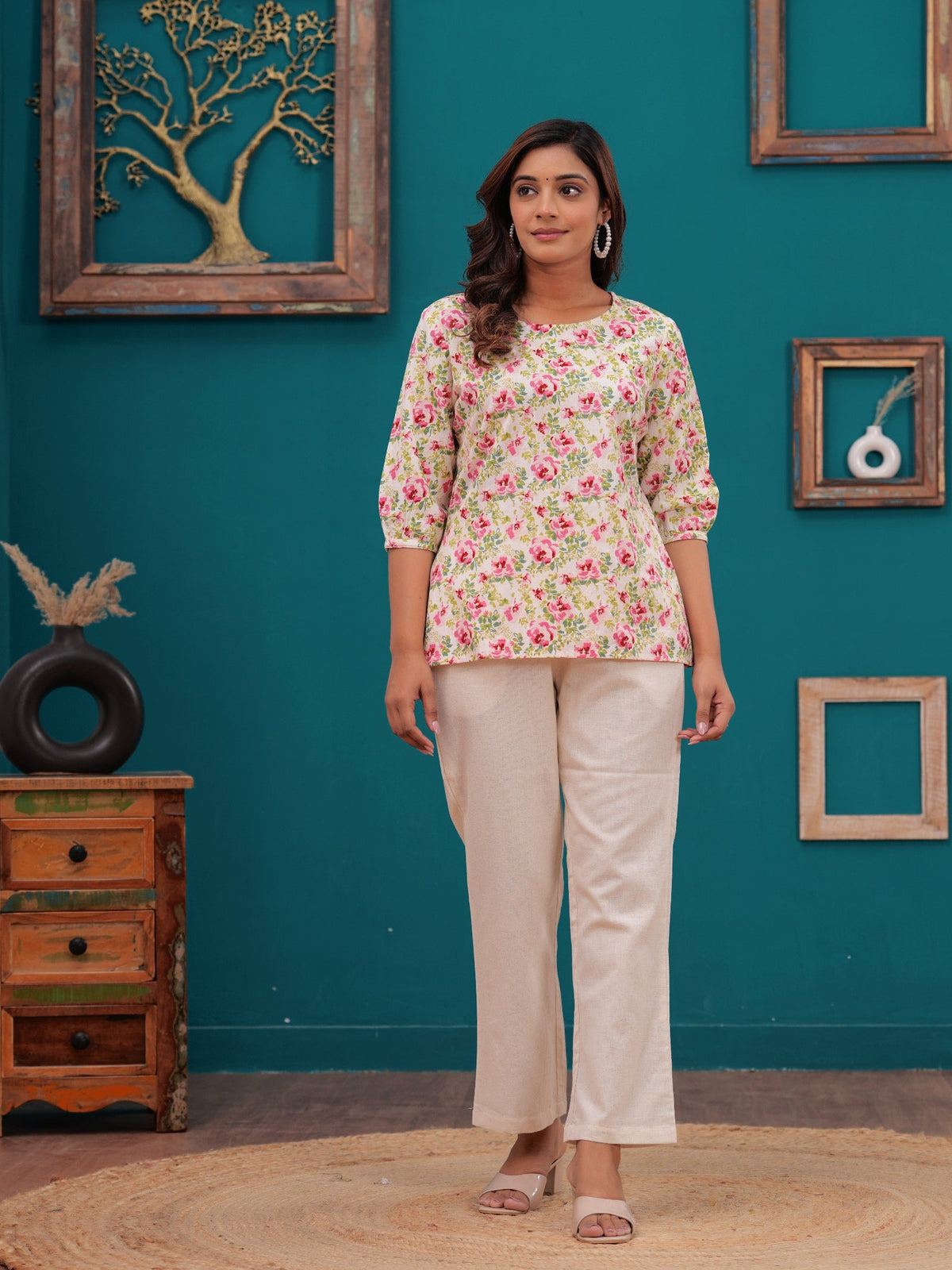 Rangvastra Cotton Flex Floral Print Co-Ord Set