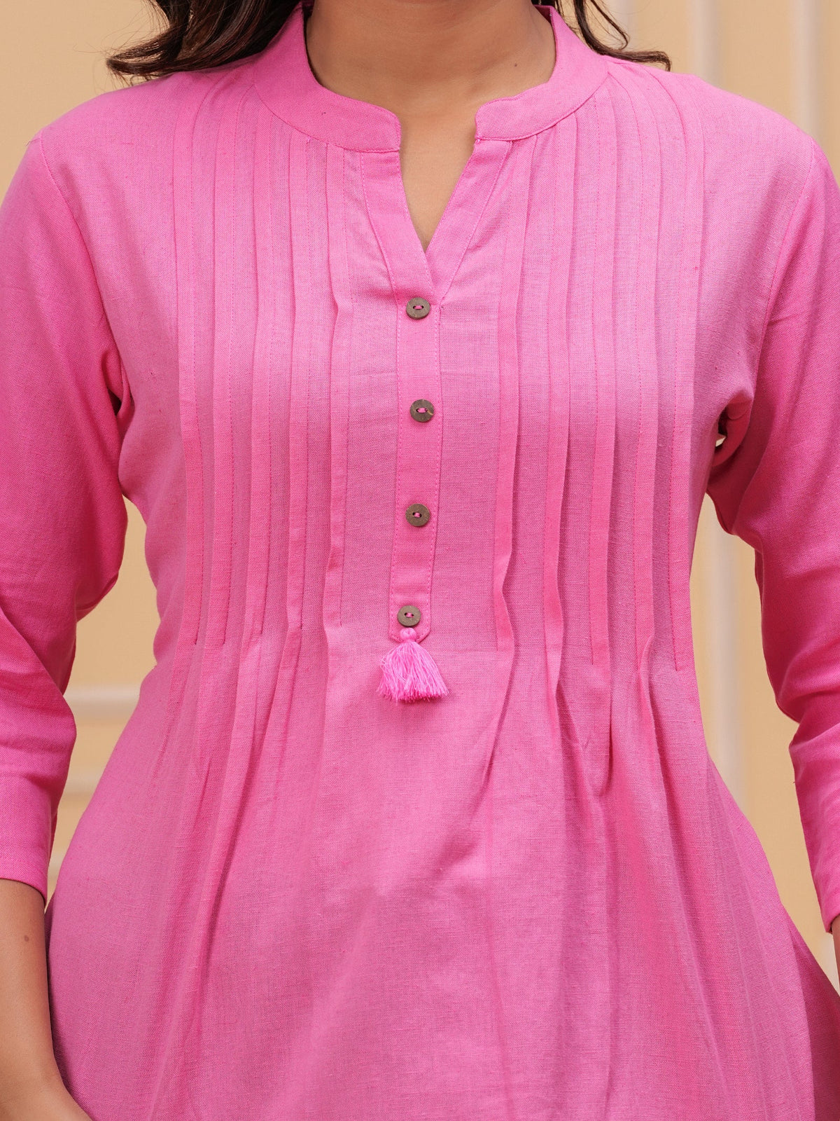 Rangvastra Sky Blue, Turquoise & Pink Cotton Flex Top