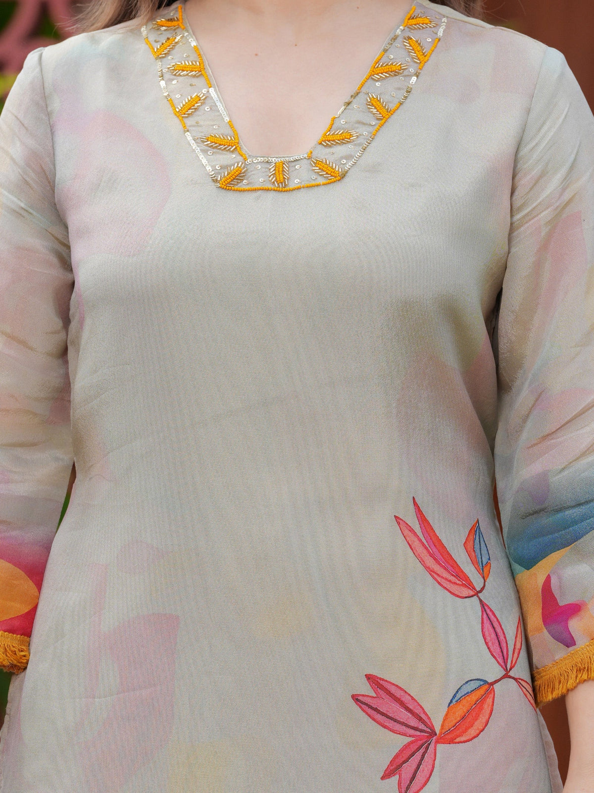 Rangvastra Pink Shimmer Viscose Digital Printed Kurta Pant With Dupatta Set