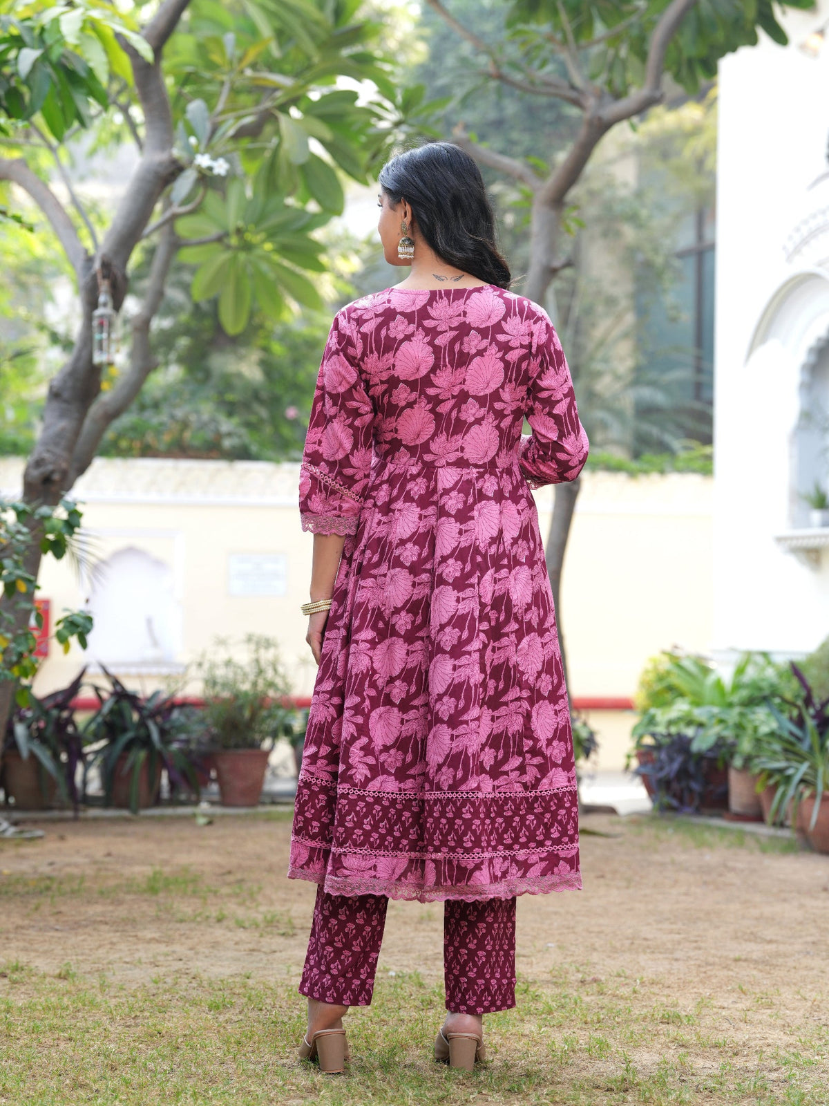 Rangvastra Cotton Floral Printed Kurta Pant With Dupatta Set