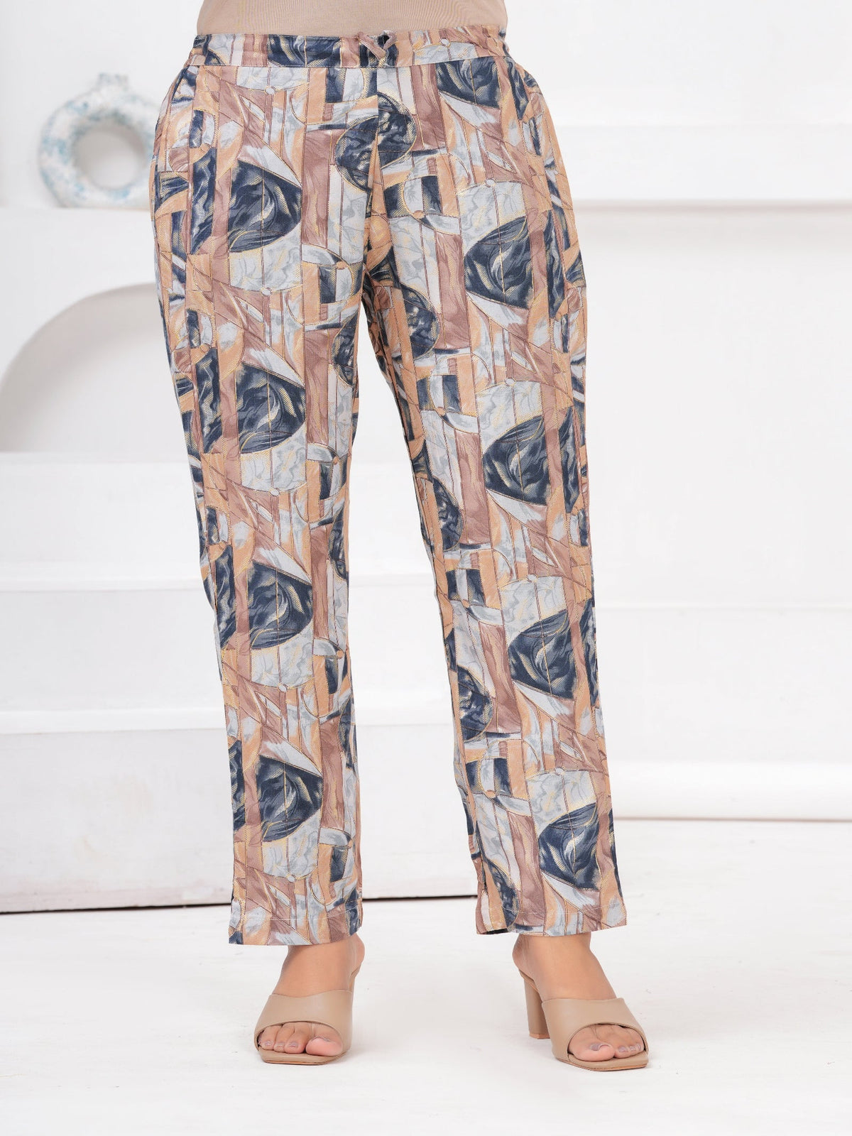 Rangvastra Blue Rayon Floral Printed Co-Ord Set
