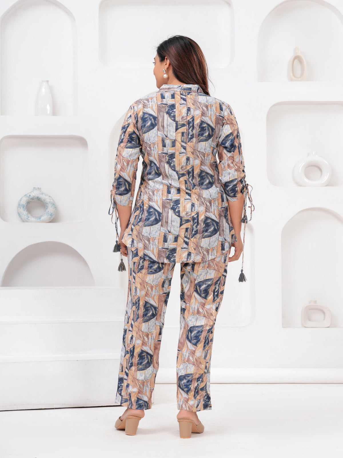 Rangvastra Blue Rayon Floral Printed Co-Ord Set