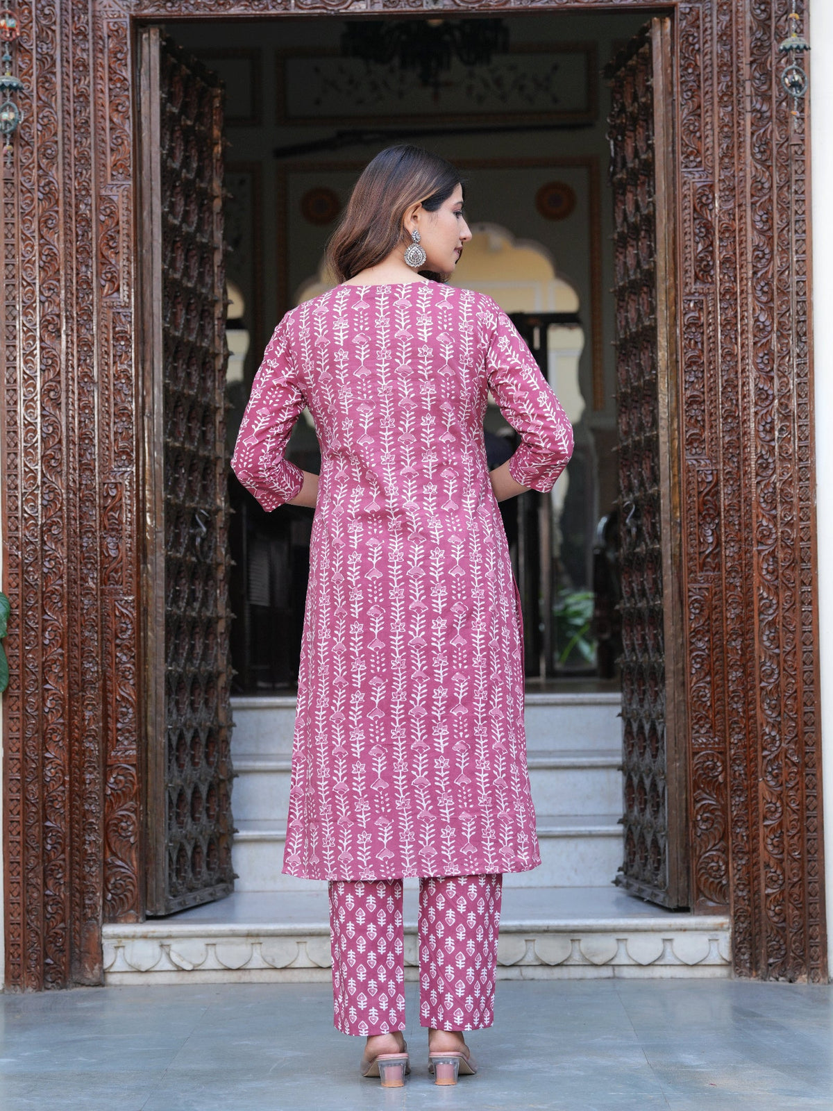 Rangvastra Cotton Emb. Printed Kurta Pant With Dupatta Set