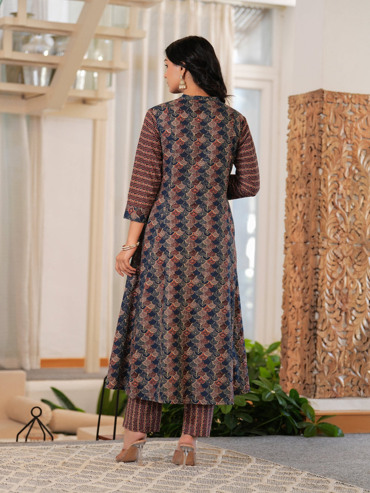 Rangvastra Cotton Printed Kurta Pant With Dupatta Set