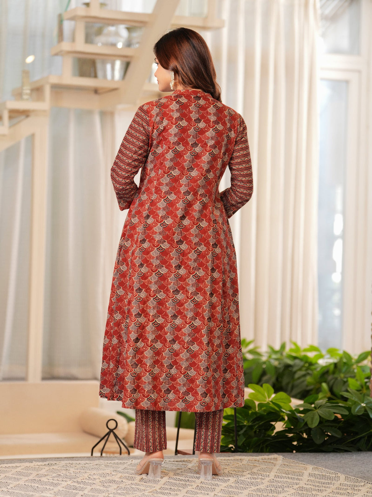 Rangvastra Cotton Floral Printed Kurta Pant With Dupatta Set