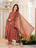 Rangvastra Cotton Floral Printed Kurta Pant With Dupatta Set